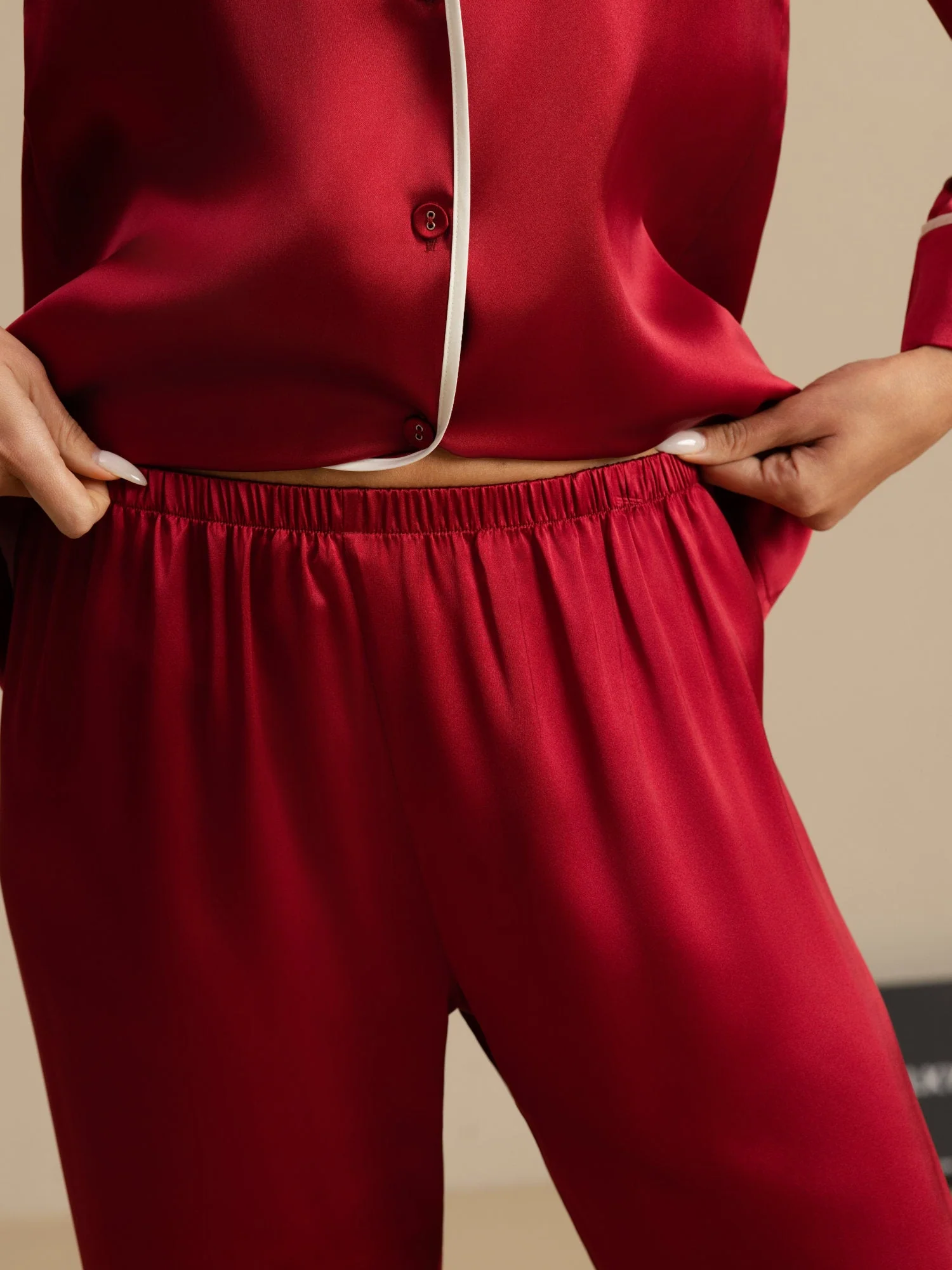 100% Mulberry Silk Classic Pajama Set - Image 21