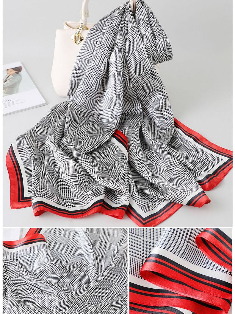 100% Mulberry Silk Printed Long Rectangle Shawl Scarf 170x53cm - Image 9