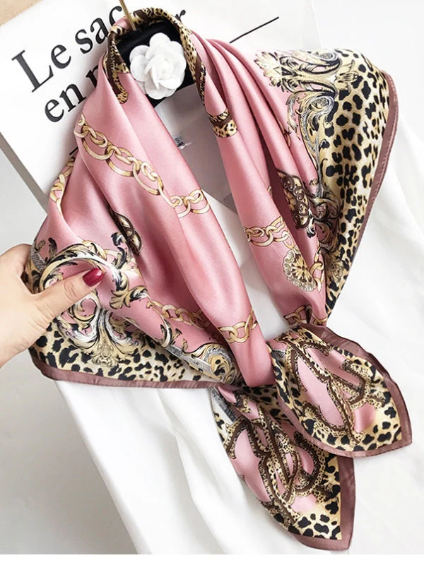 100% Mulberry Silk Printed Square Shawl Scarf size--88*88cm - Image 42