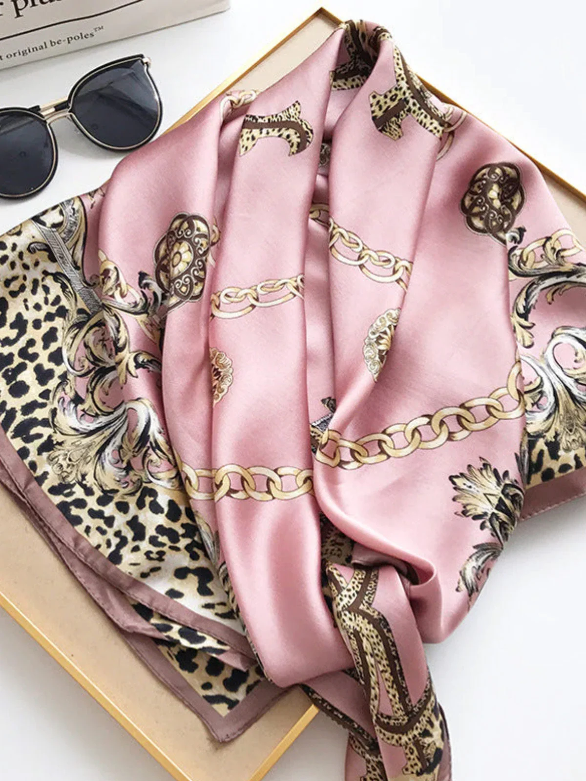 100% Mulberry Silk Printed Square Shawl Scarf size--88*88cm - Image 43