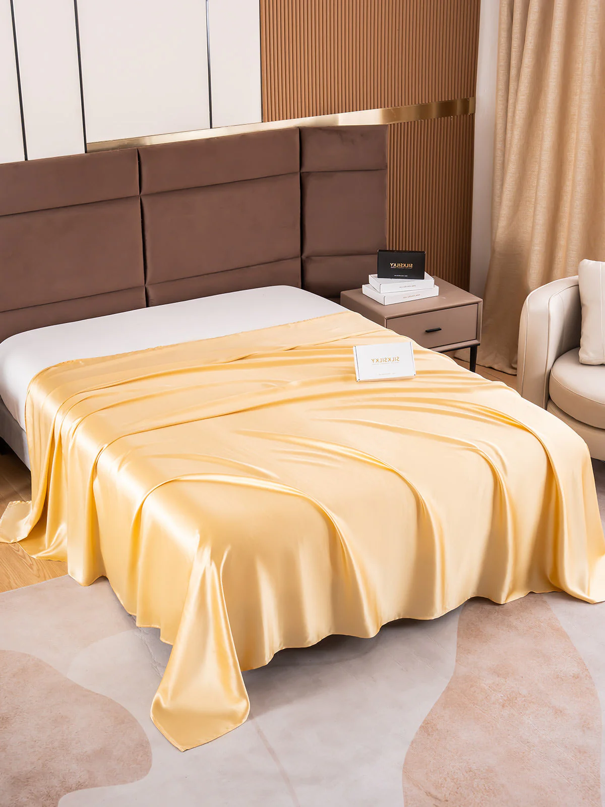 19Momme Mulberry Silk Seamless Flat Sheet - Image 2