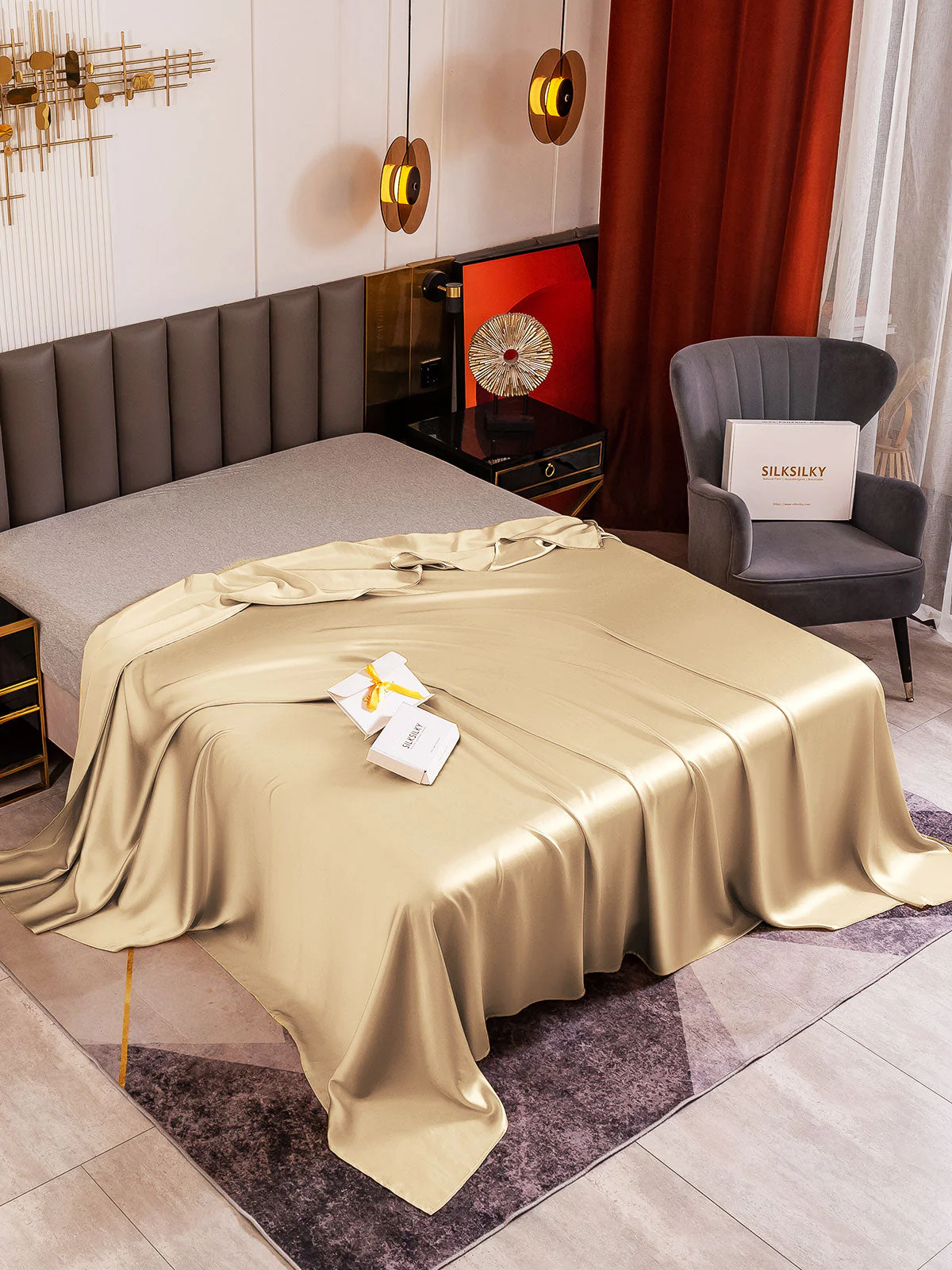 19Momme Mulberry Silk Seamless Flat Sheet - Image 45