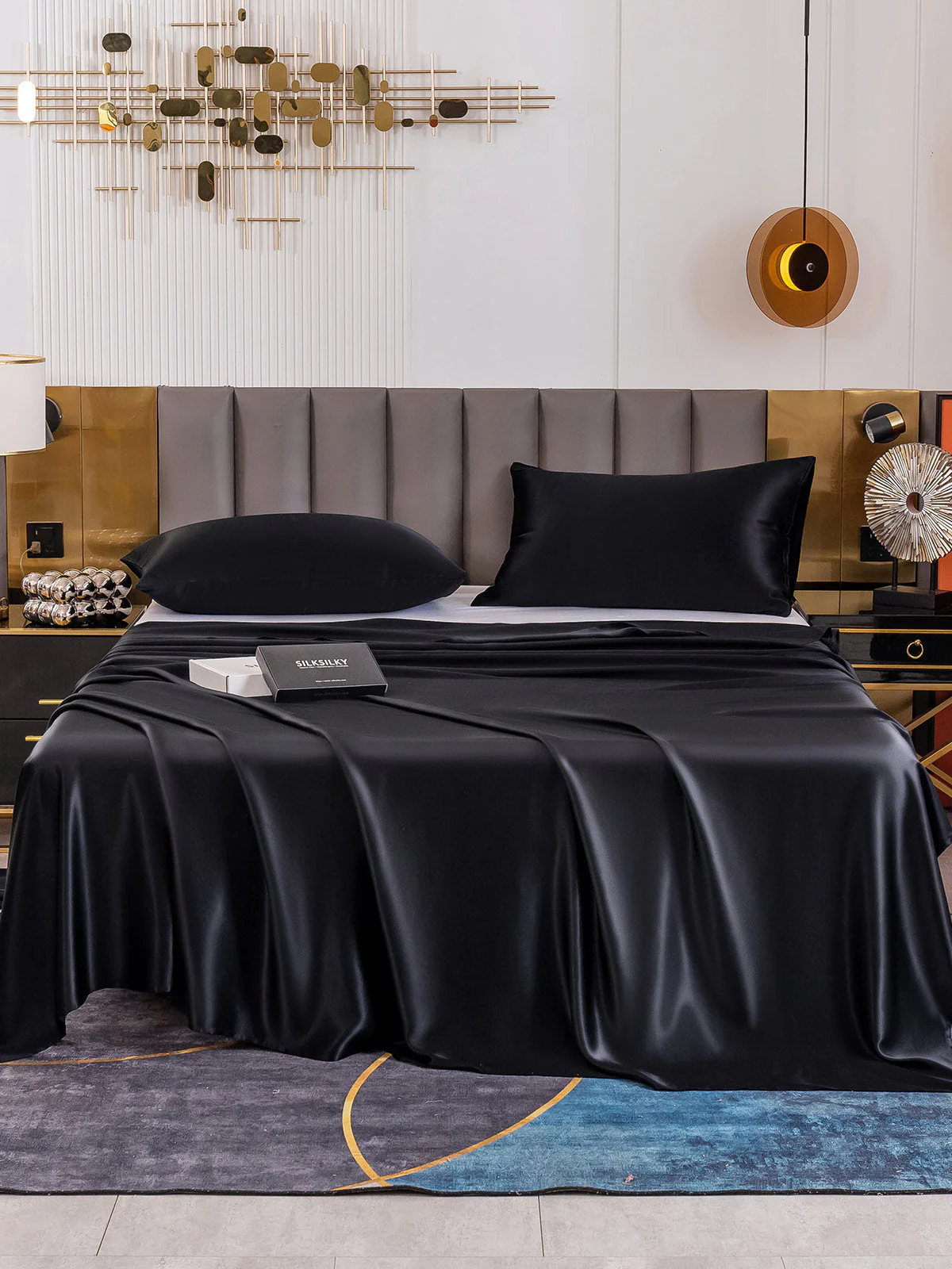 19Momme 3Pcs Silk Set Flat Sheet+2x Pillowcases - Image 12