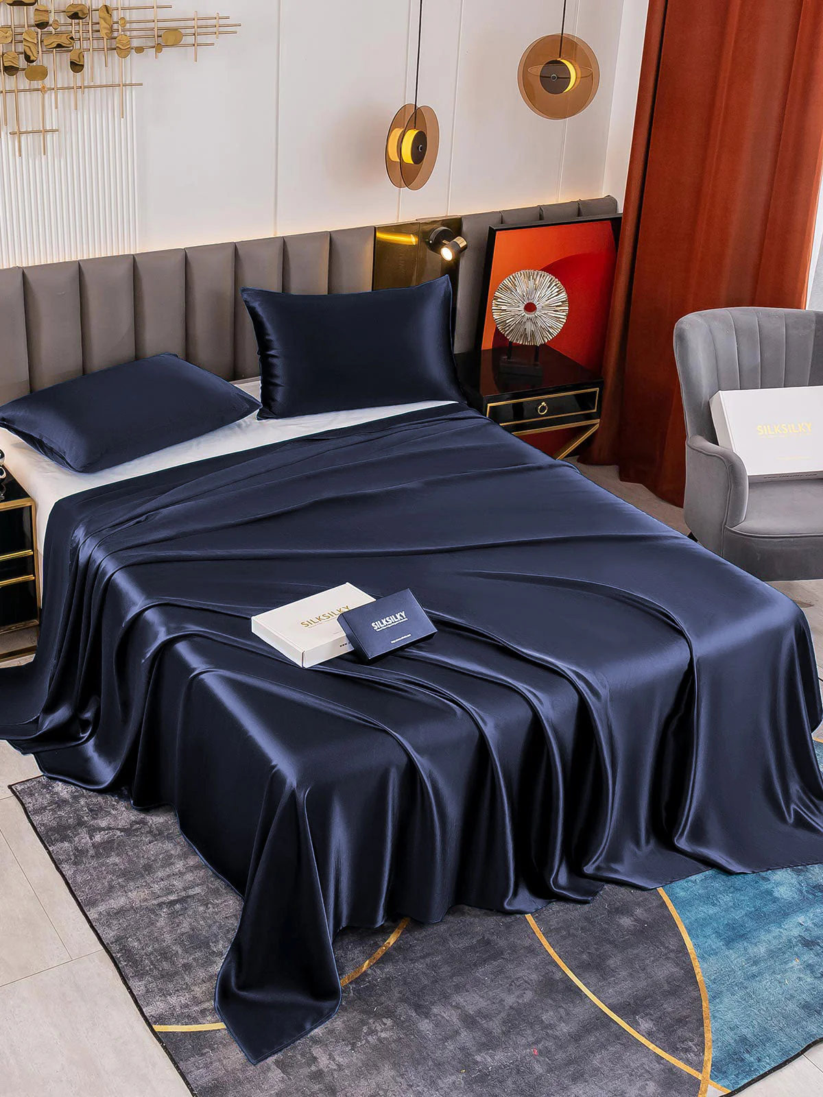 19Momme 3Pcs Silk Set Flat Sheet+2x Pillowcases - Image 6