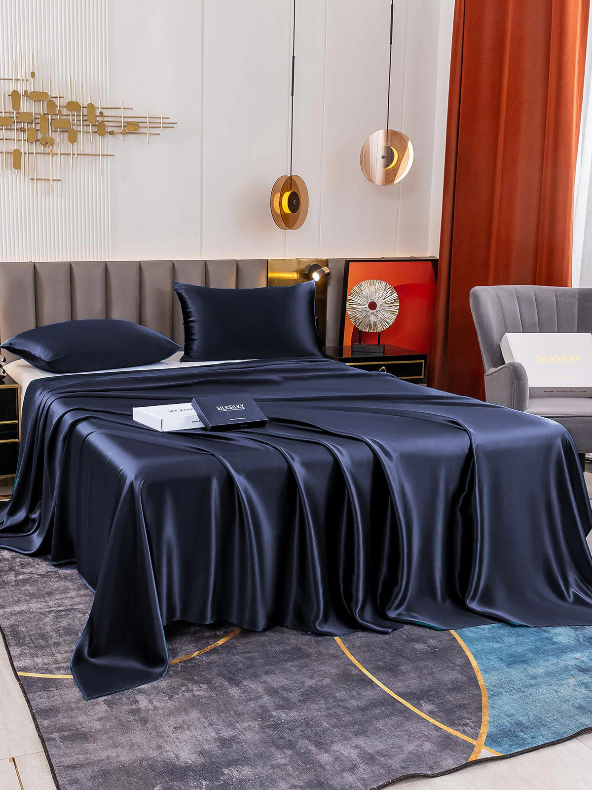 19Momme 3Pcs Silk Set Flat Sheet+2x Pillowcases - Image 8