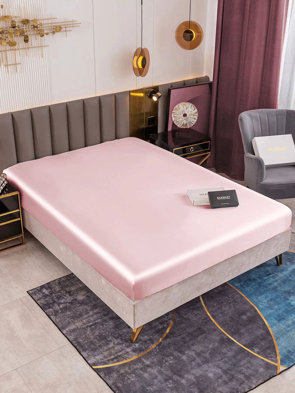 19Momme Mulberry Silk Seamless Fitted Sheet - Image 29