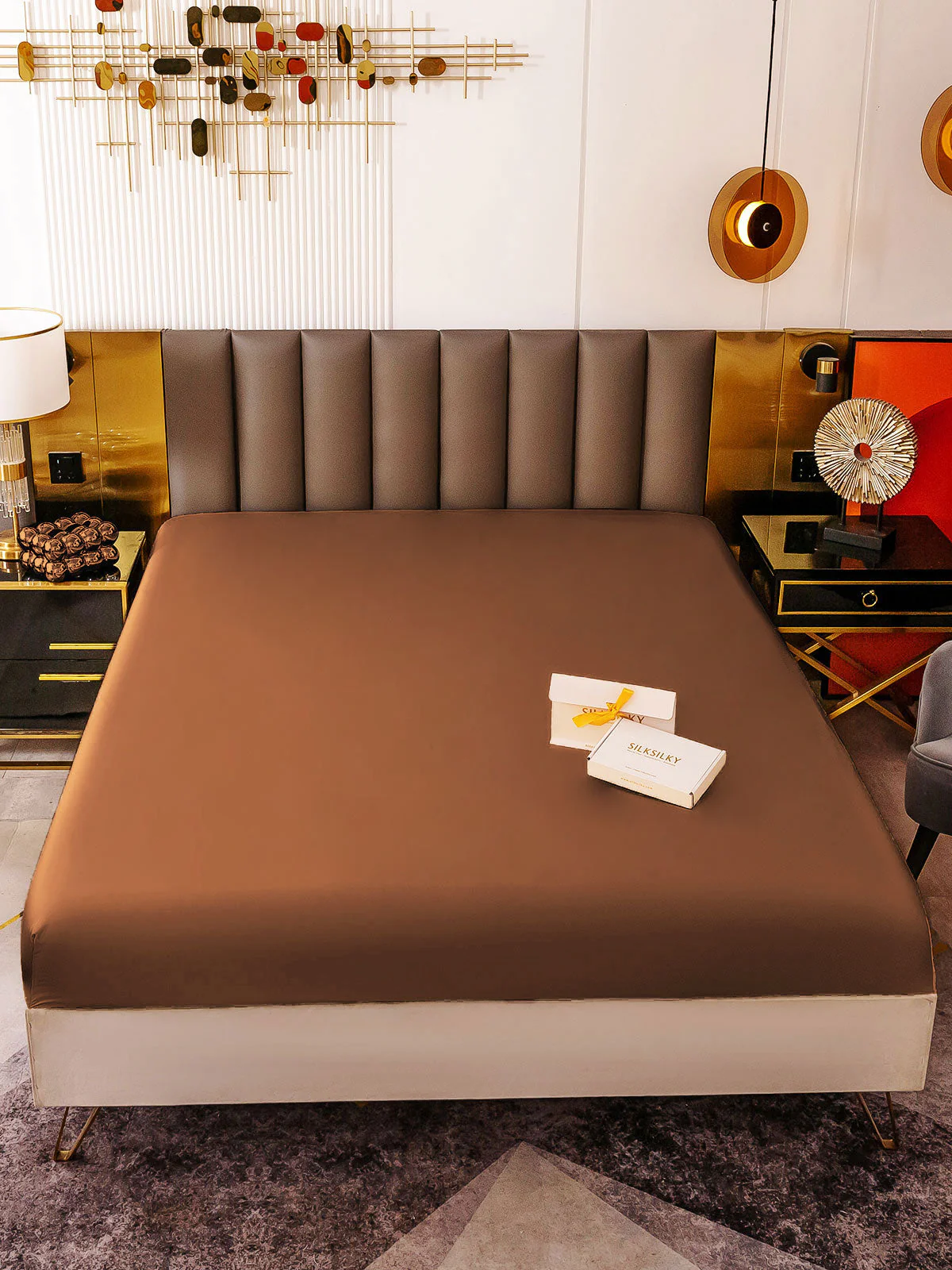 19Momme Mulberry Silk Seamless Fitted Sheet - Image 46