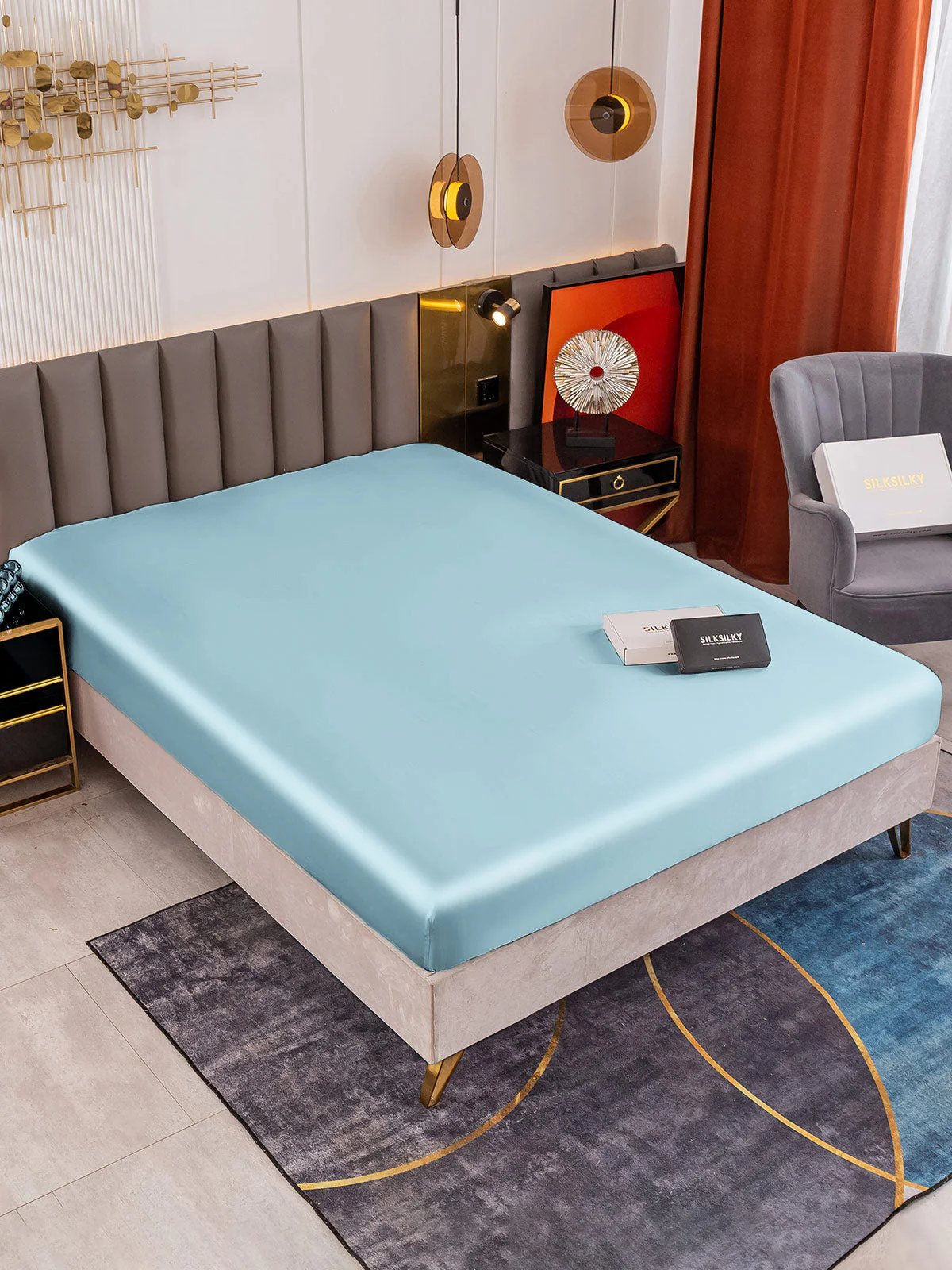 19Momme Mulberry Silk Seamless Fitted Sheet - Image 49