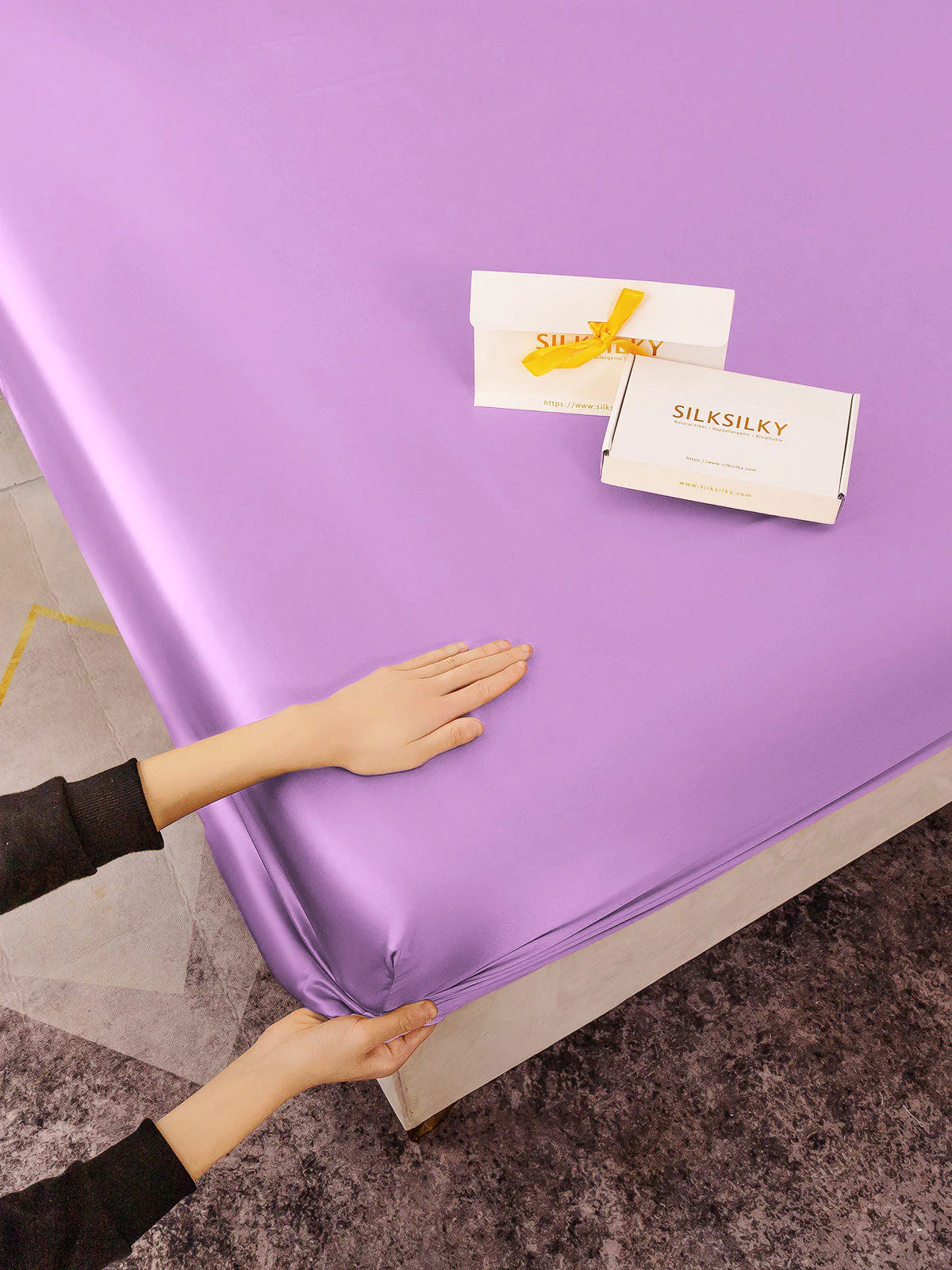 19Momme Mulberry Silk Seamless Fitted Sheet - Image 59