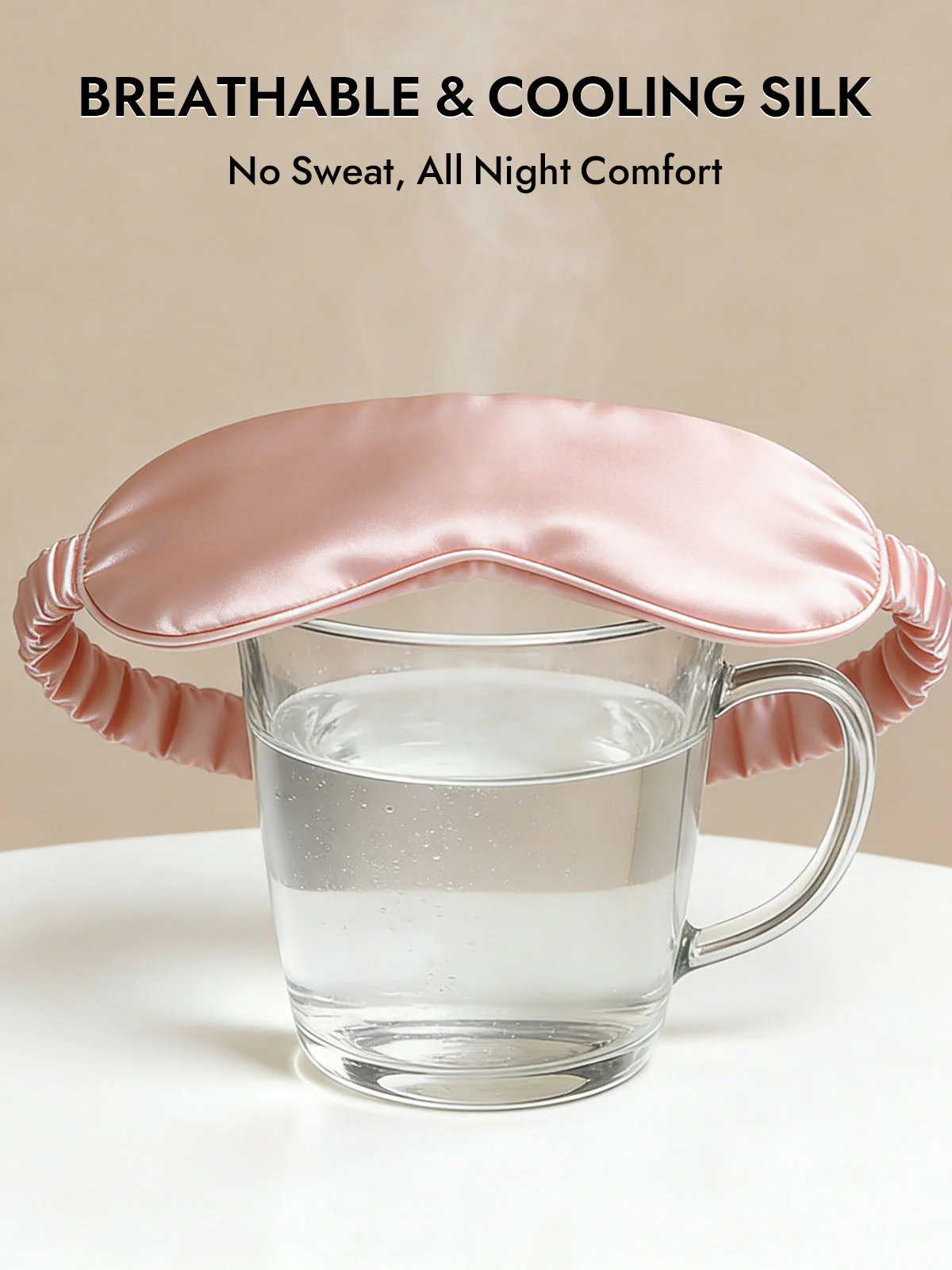 19 Momme Pure Silk Sleep Eye Mask with Elastic Band - Image 11