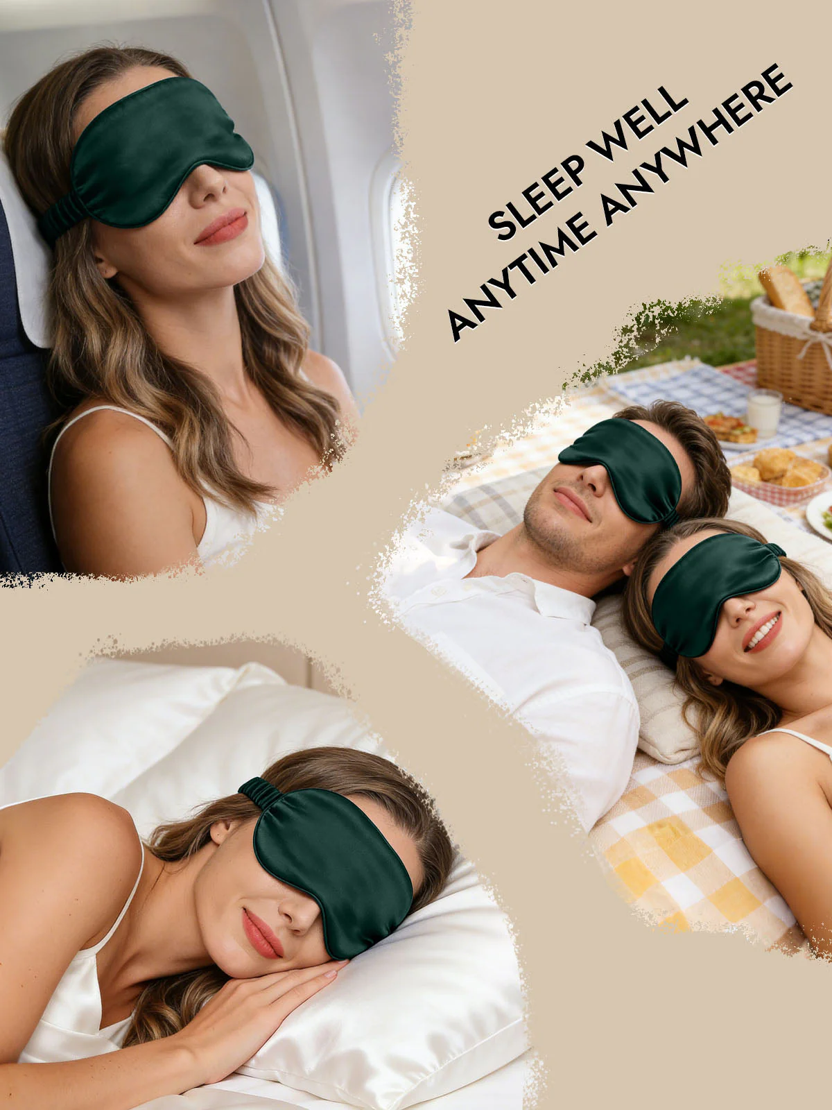 19 Momme Pure Silk Sleep Eye Mask with Elastic Band - Image 28