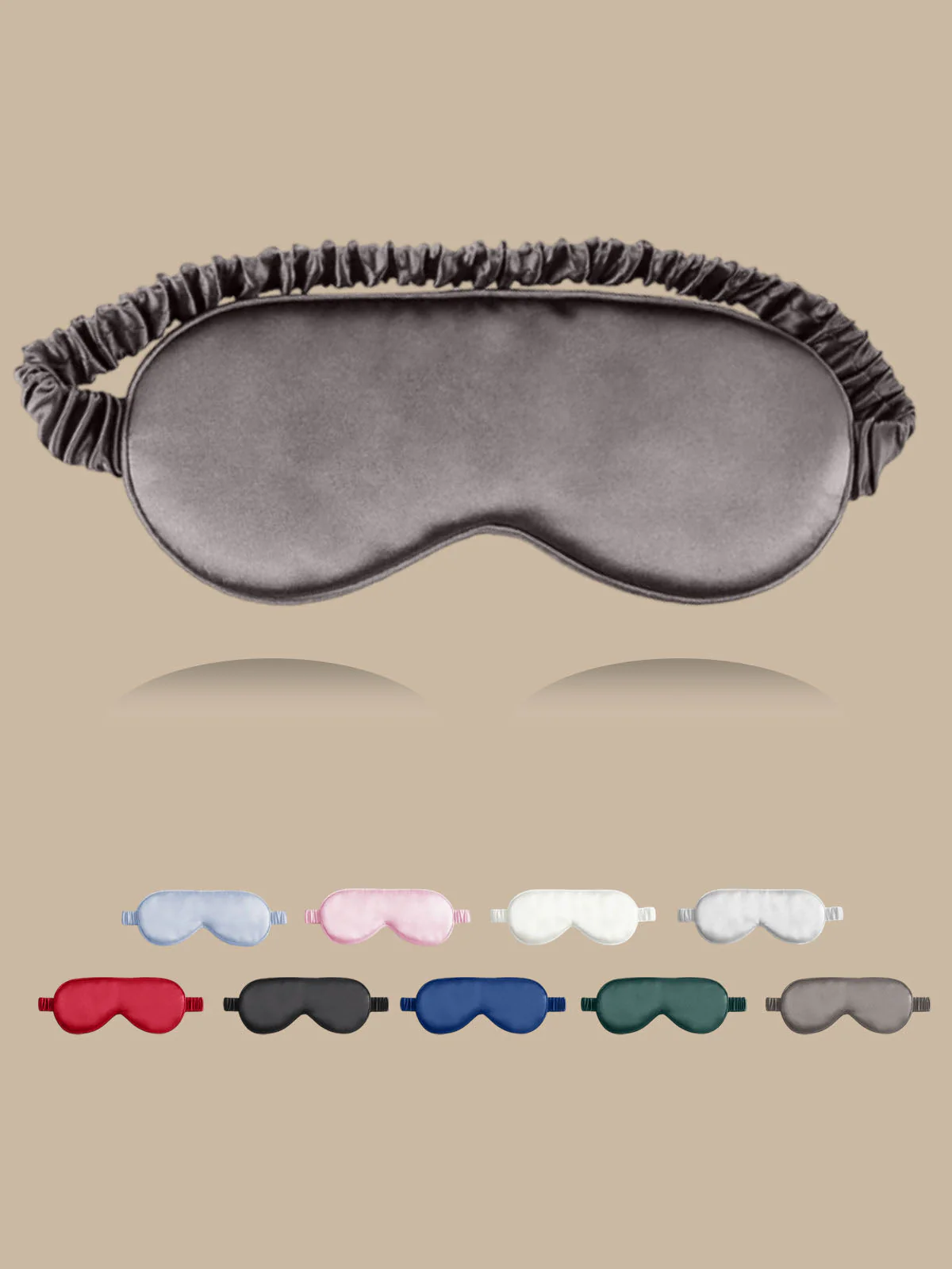 19 Momme Pure Silk Sleep Eye Mask with Elastic Band - Image 29