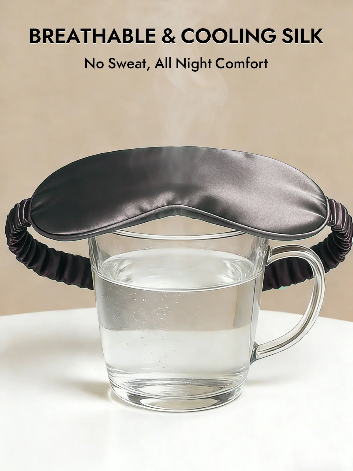 19 Momme Pure Silk Sleep Eye Mask with Elastic Band - Image 32