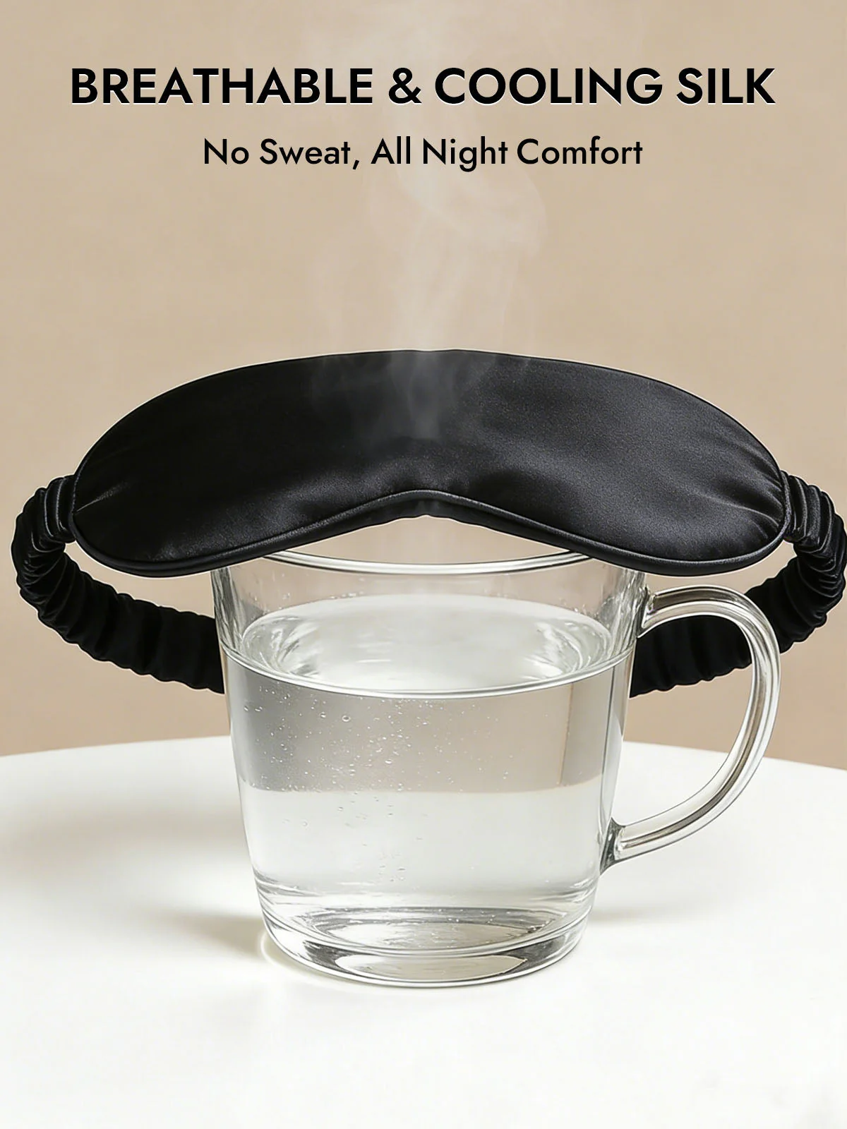 19 Momme Pure Silk Sleep Eye Mask with Elastic Band - Image 39