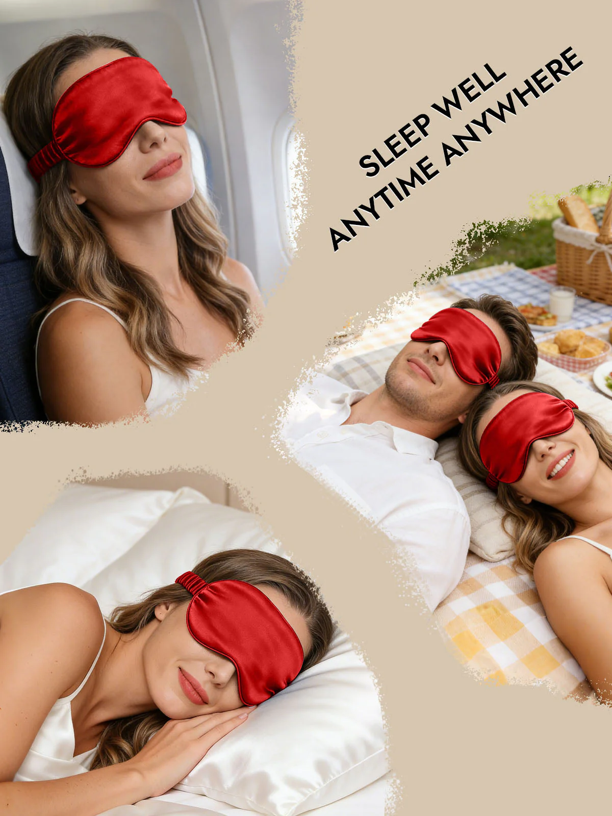 19 Momme Pure Silk Sleep Eye Mask with Elastic Band - Image 63