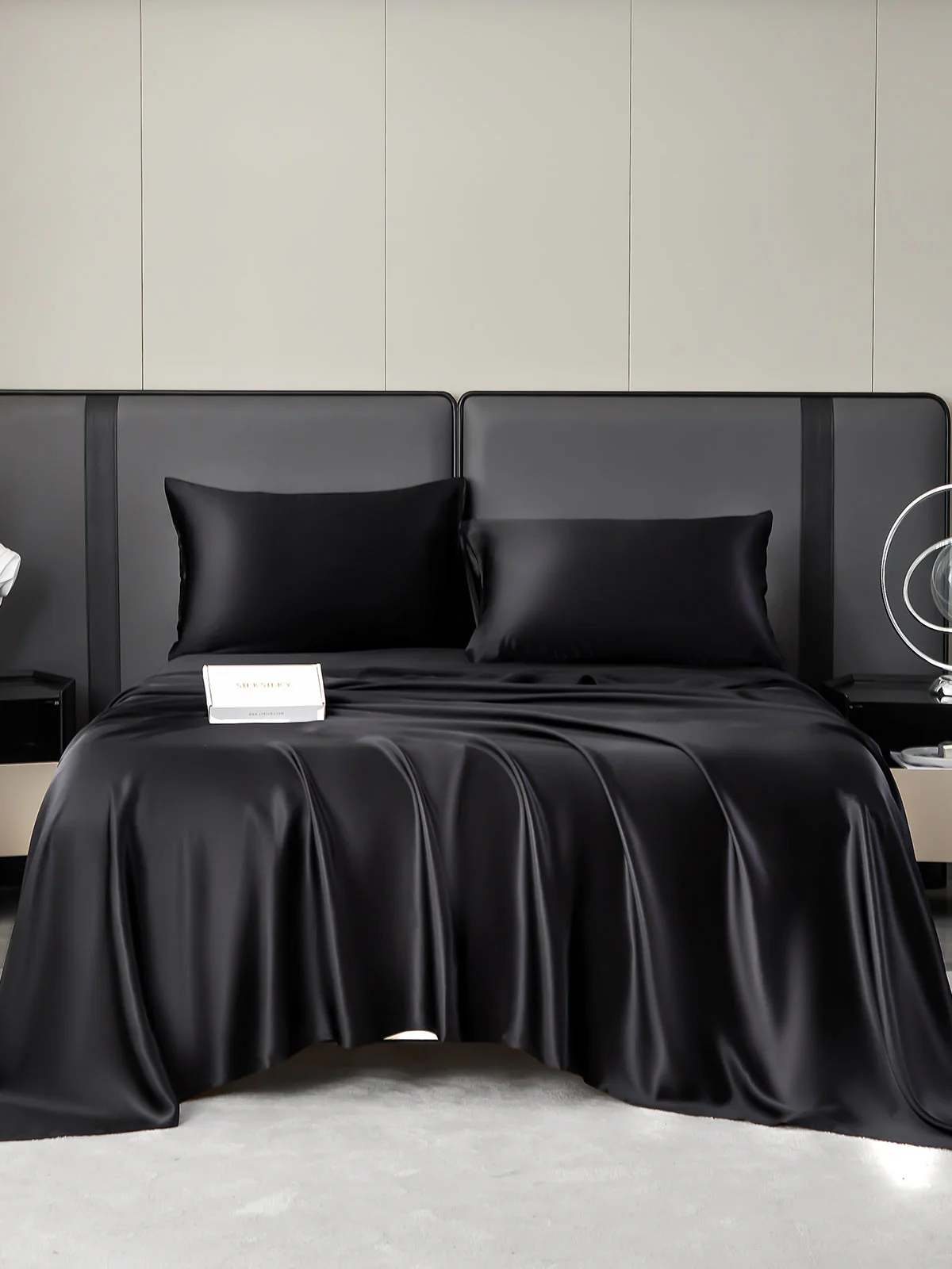 19Momme 4Pcs Silk Set Fitted&Flat Sheets+2x Pillowcases - Image 10