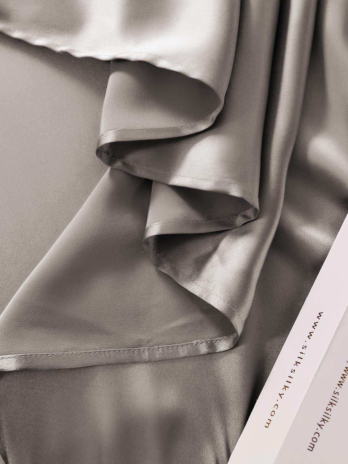 19Momme 4Pcs Silk Set Fitted&Flat Sheets+2x Pillowcases - Image 78