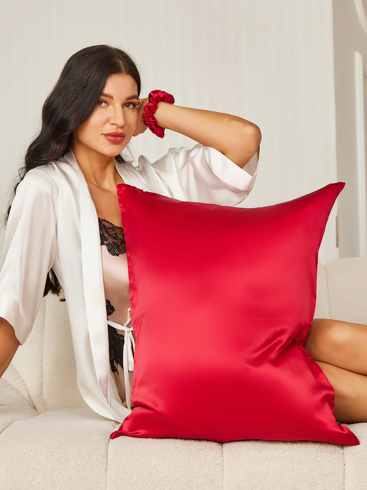 19Momme Silk Set Scrunchie + Pillowcase Set(Hidden Zipper) - Image 28