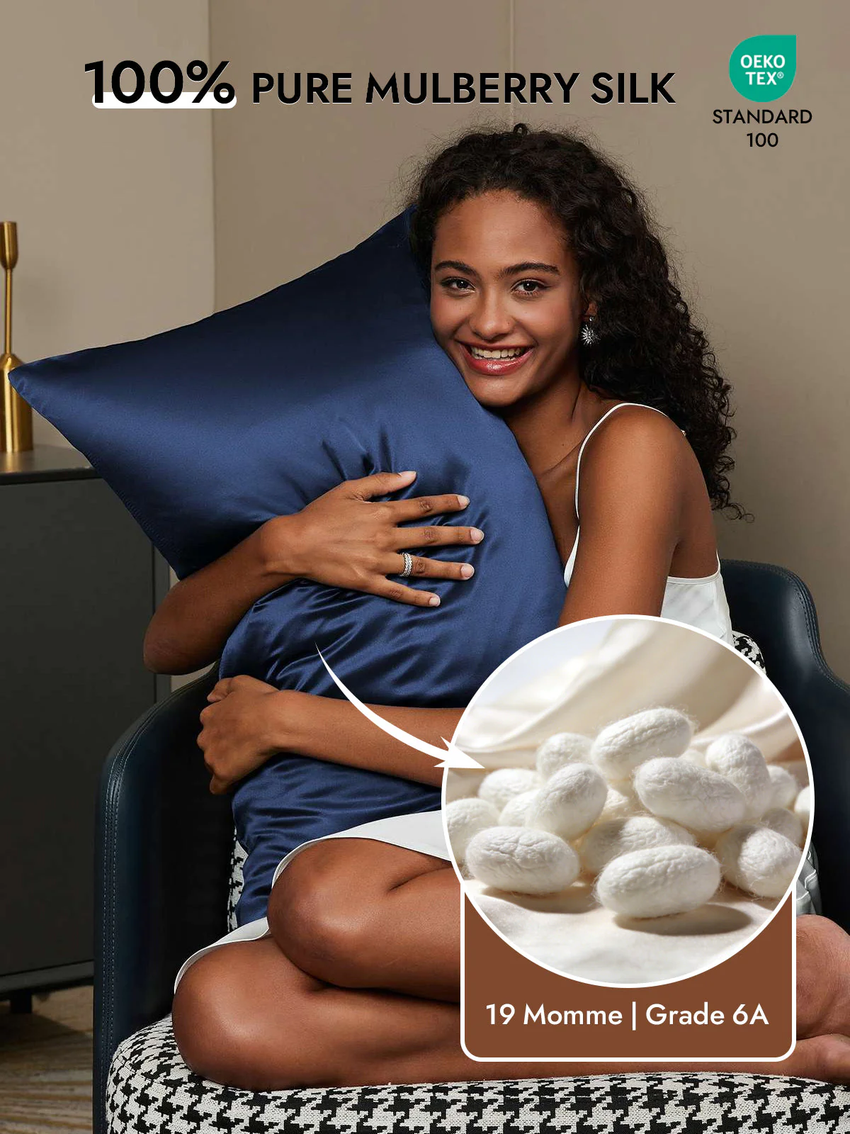 19Momme 100% Mulberry Silk Pillowcase - Hidden Zipper - Image 16