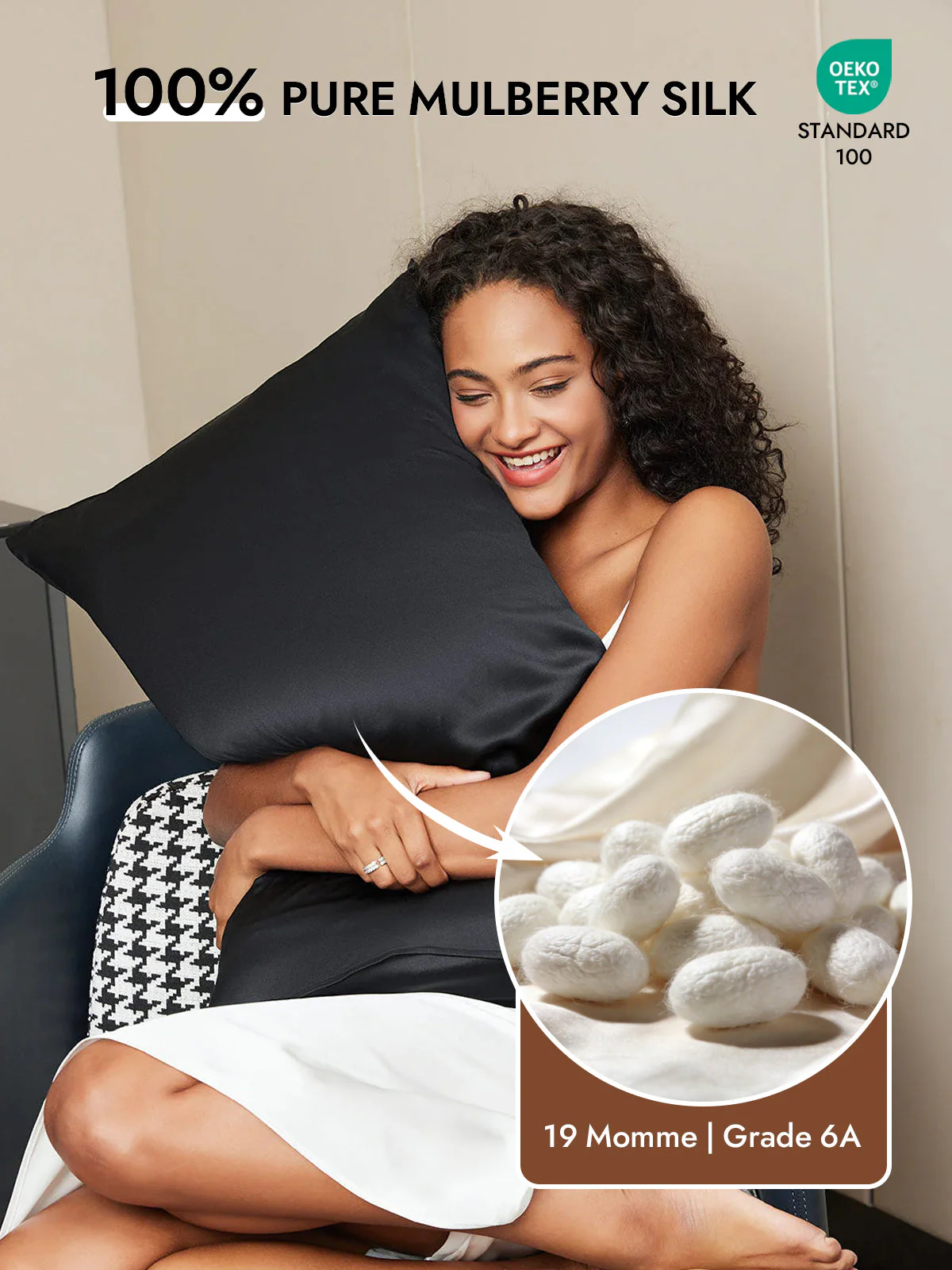19Momme 100% Mulberry Silk Pillowcase - Hidden Zipper - Image 23