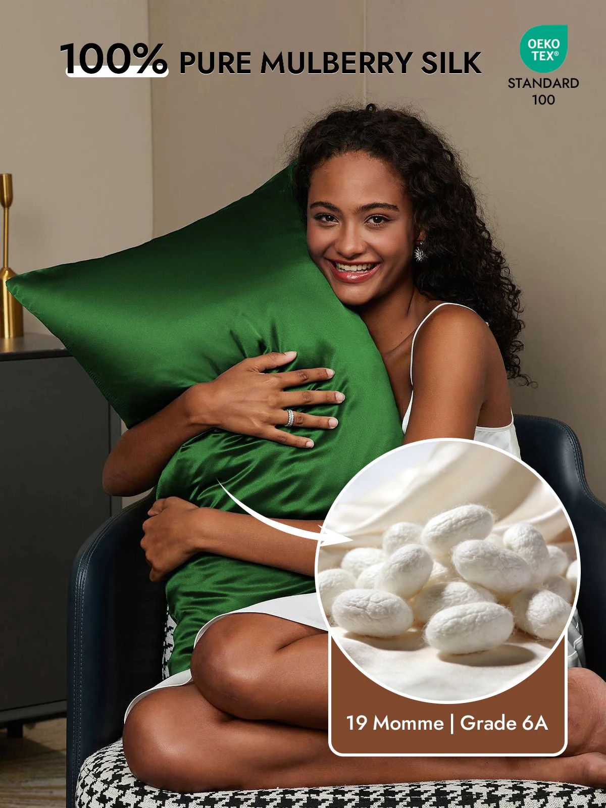19Momme 100% Mulberry Silk Pillowcase - Hidden Zipper - Image 30