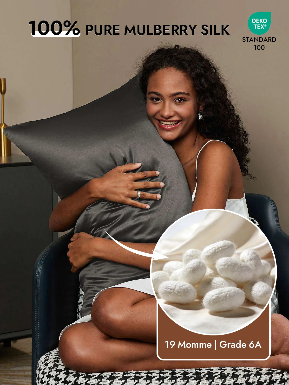 19Momme 100% Mulberry Silk Pillowcase - Hidden Zipper - Image 37