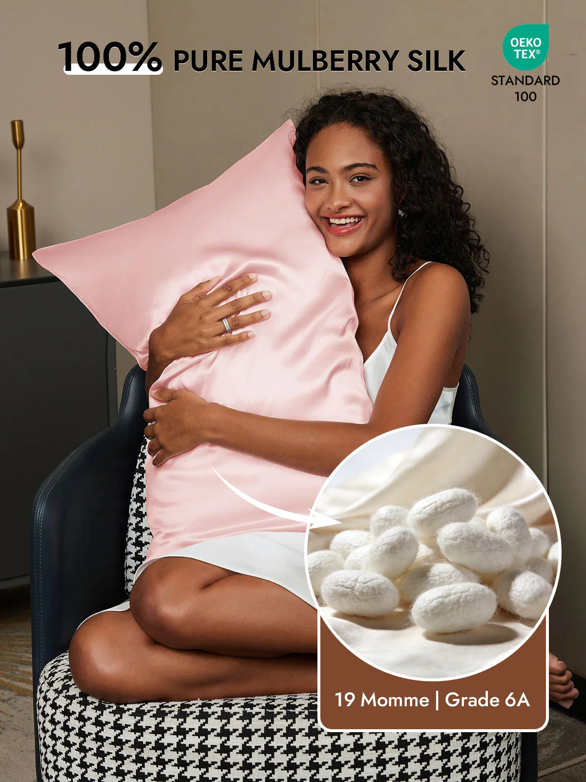 19Momme 100% Mulberry Silk Pillowcase - Hidden Zipper - Image 51