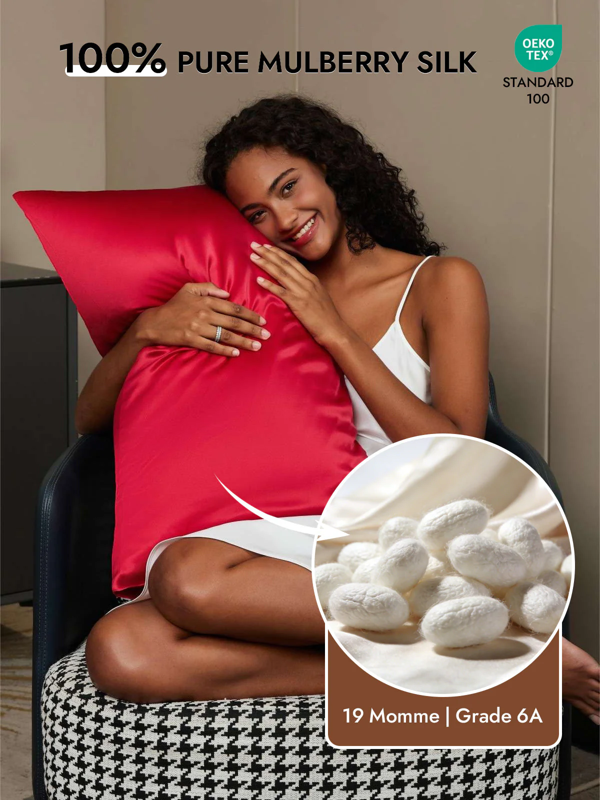 19Momme 100% Mulberry Silk Pillowcase - Hidden Zipper - Image 58