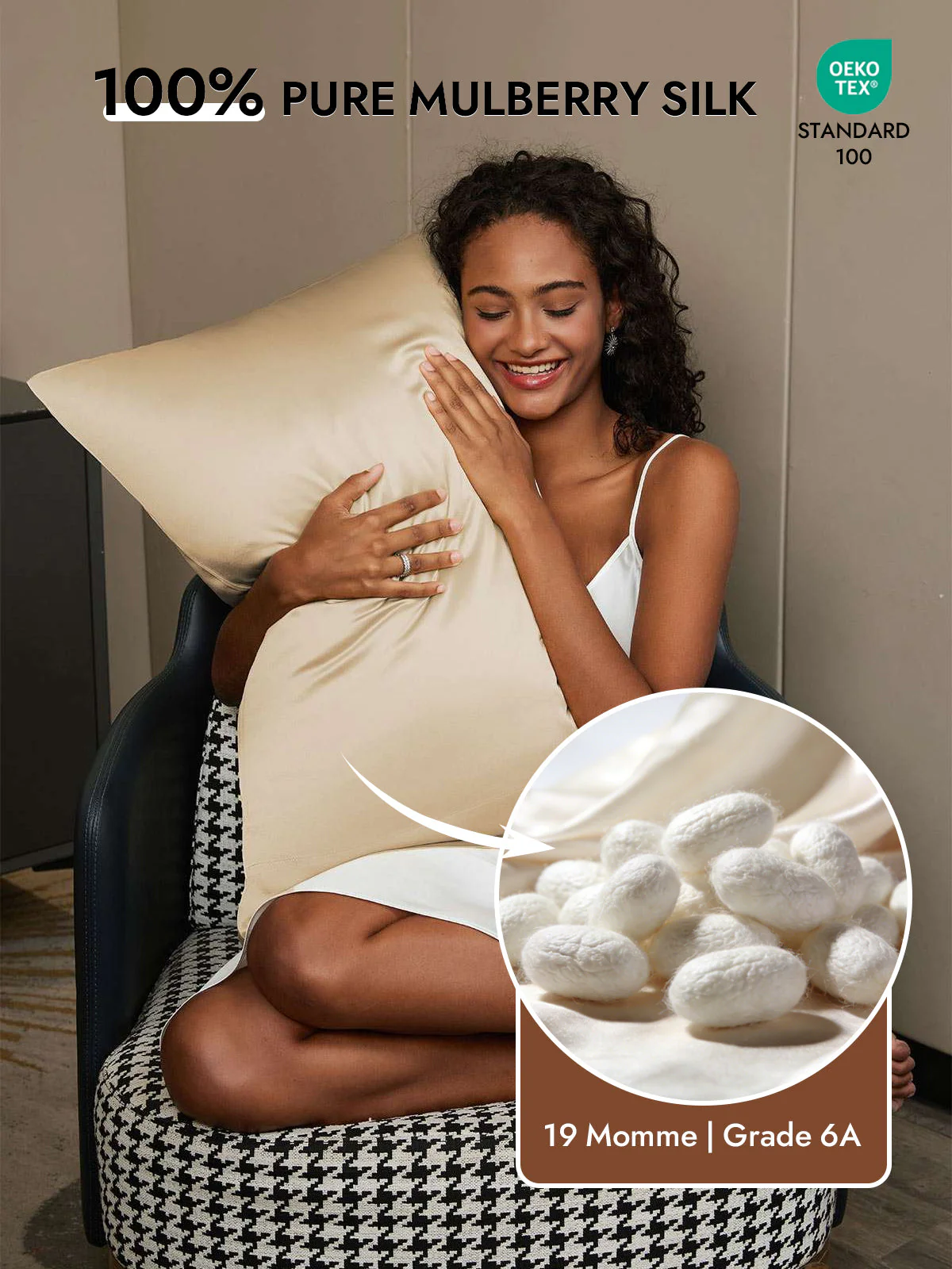 19Momme 100% Mulberry Silk Pillowcase - Hidden Zipper - Image 65