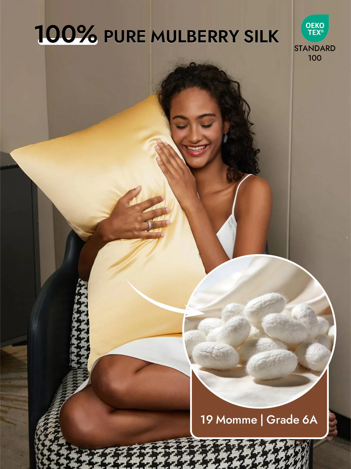 19Momme 100% Mulberry Silk Pillowcase - Hidden Zipper - Image 72