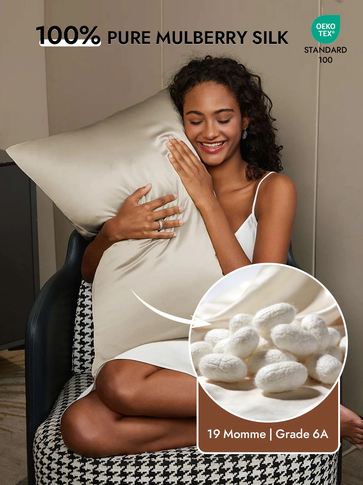19Momme 100% Mulberry Silk Pillowcase - Hidden Zipper - Image 86