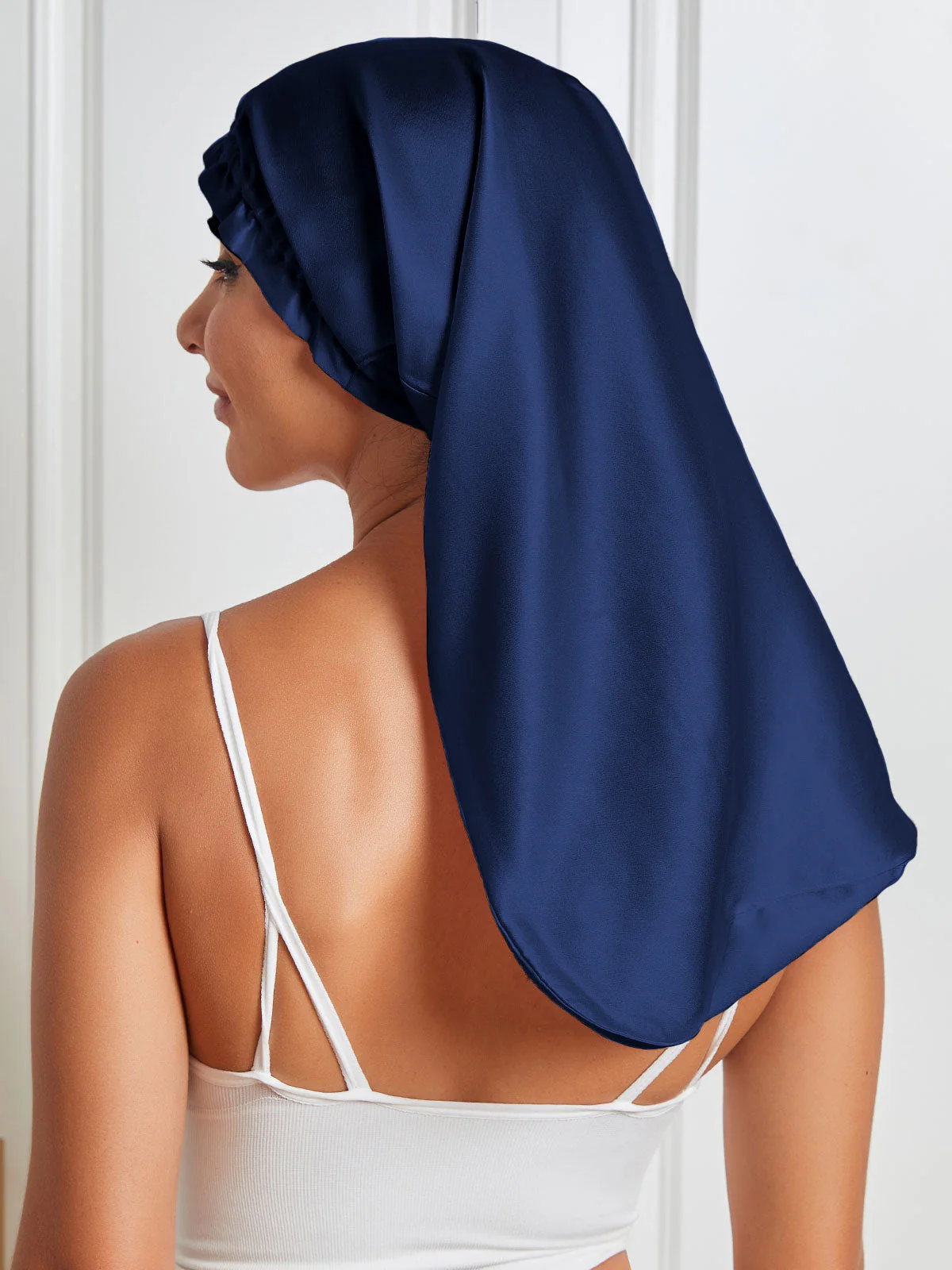Elegant Long Pure Silk Bonnet - Image 18
