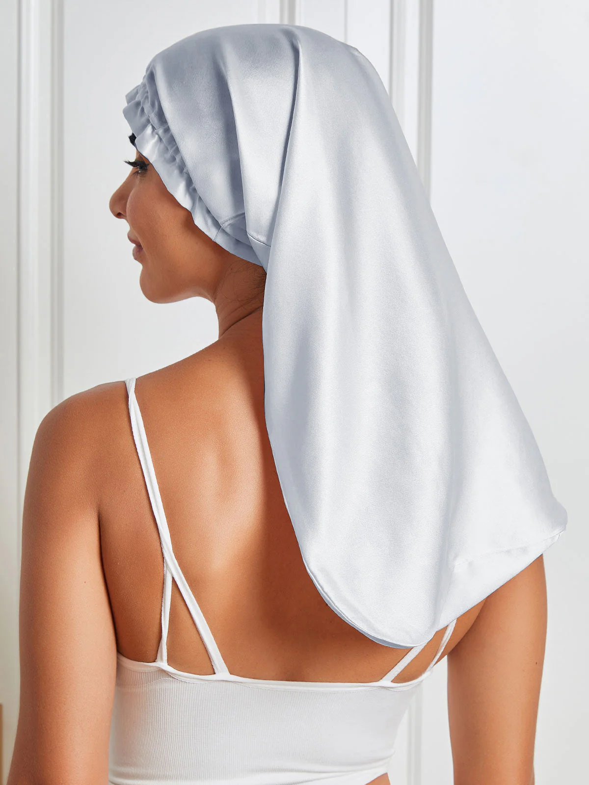 Elegant Long Pure Silk Bonnet - Image 30