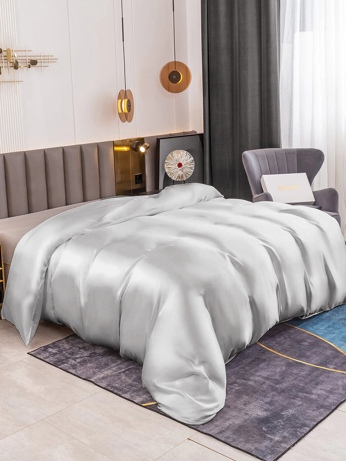 19Momme Mulberry Silk Seamless Duvet Cover - Image 17