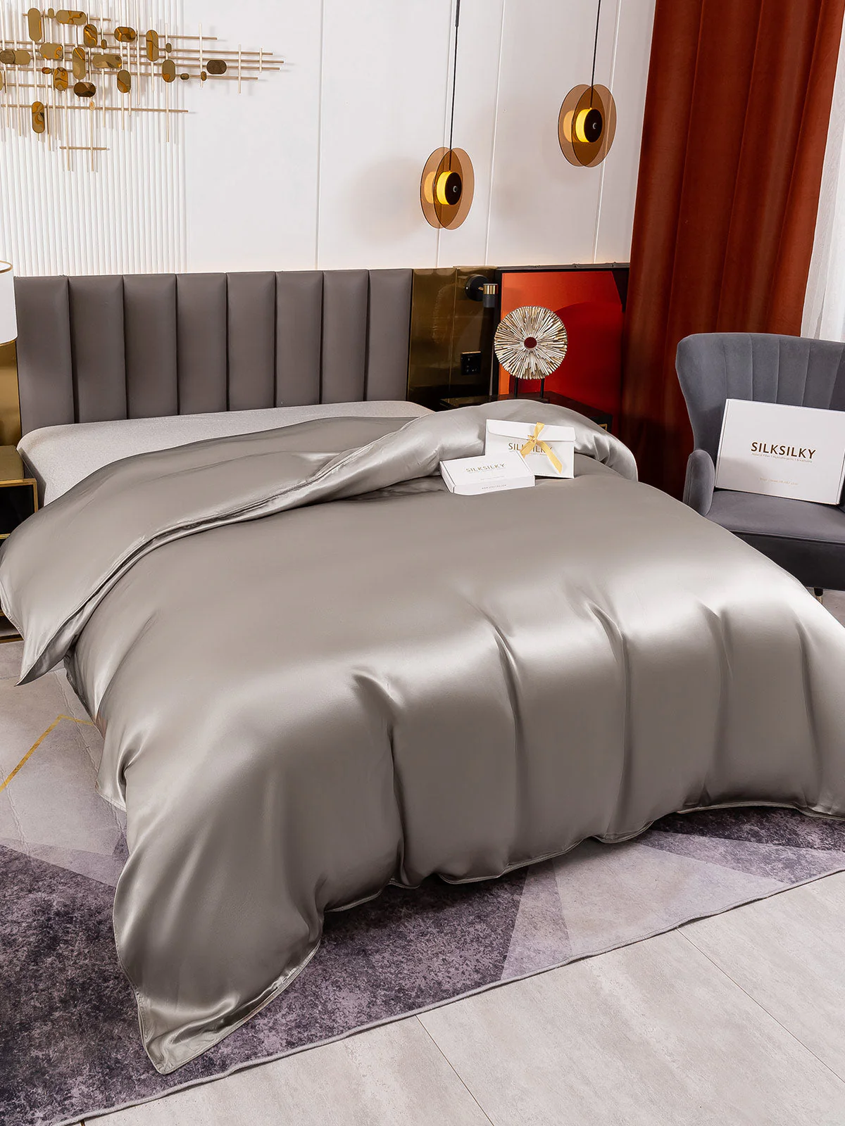 19Momme Mulberry Silk Seamless Duvet Cover - Image 20