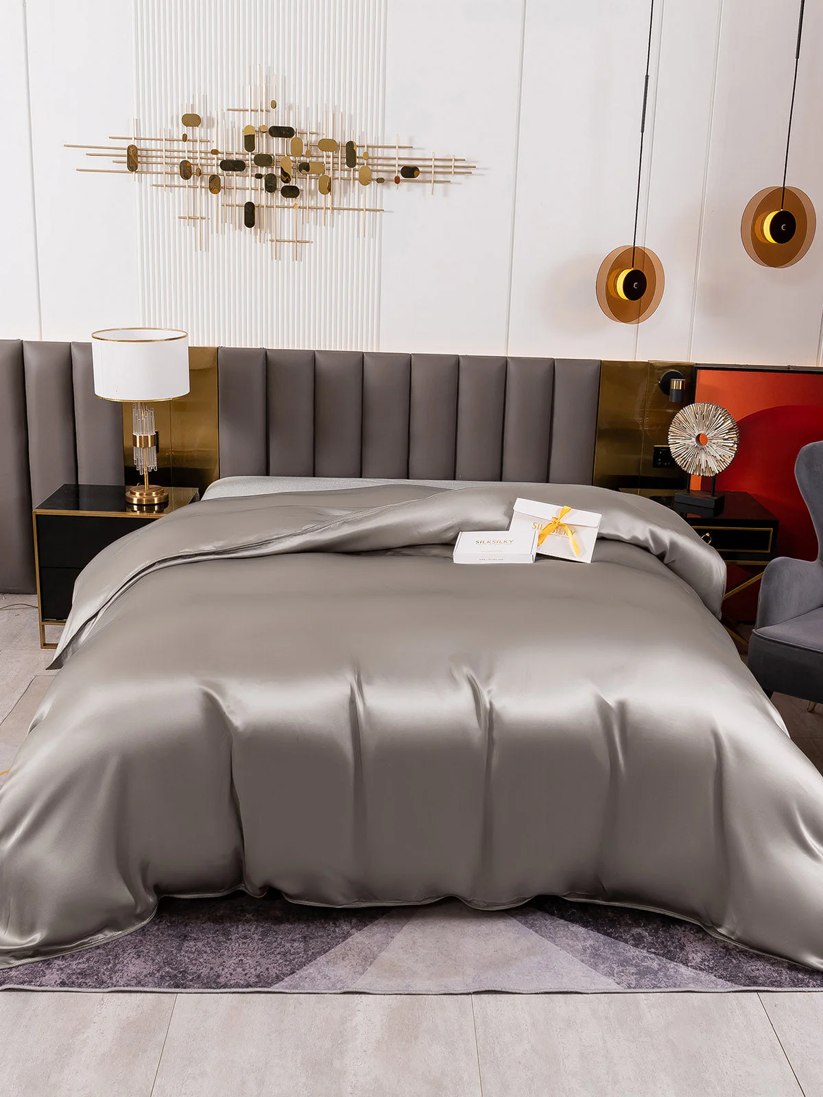 19Momme Mulberry Silk Seamless Duvet Cover - Image 21