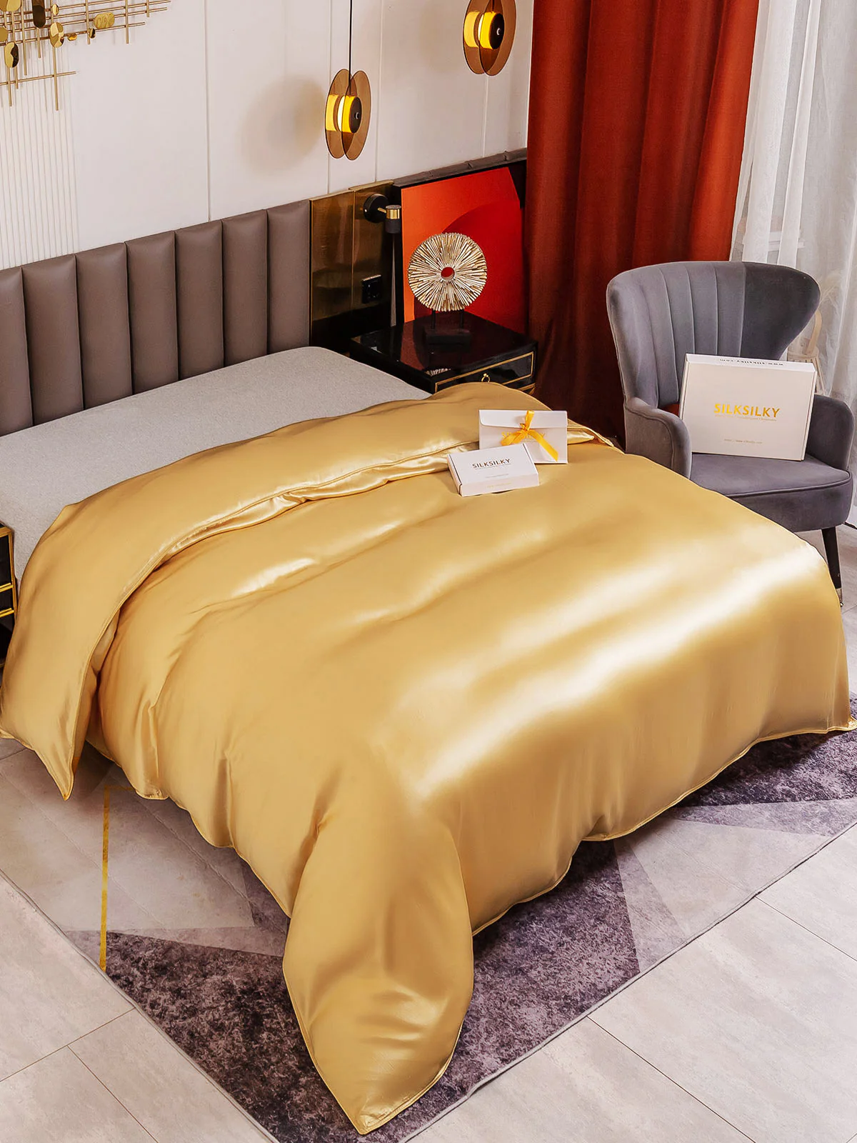 19Momme Mulberry Silk Seamless Duvet Cover - Image 23