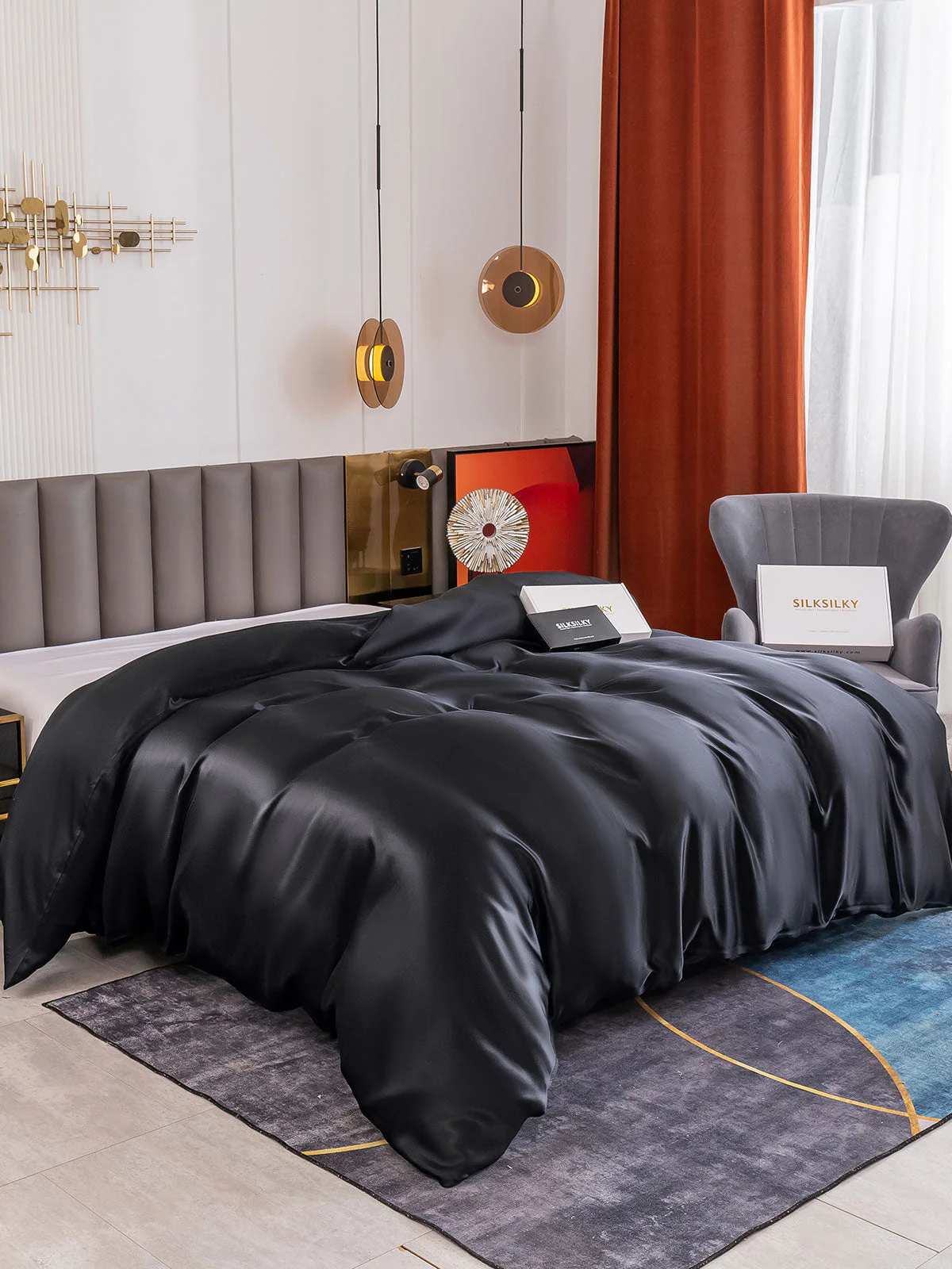 19Momme Mulberry Silk Seamless Duvet Cover - Image 26