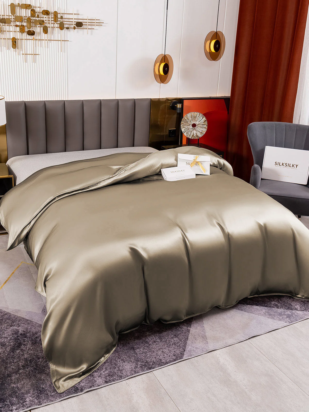 19Momme Mulberry Silk Seamless Duvet Cover - Image 35