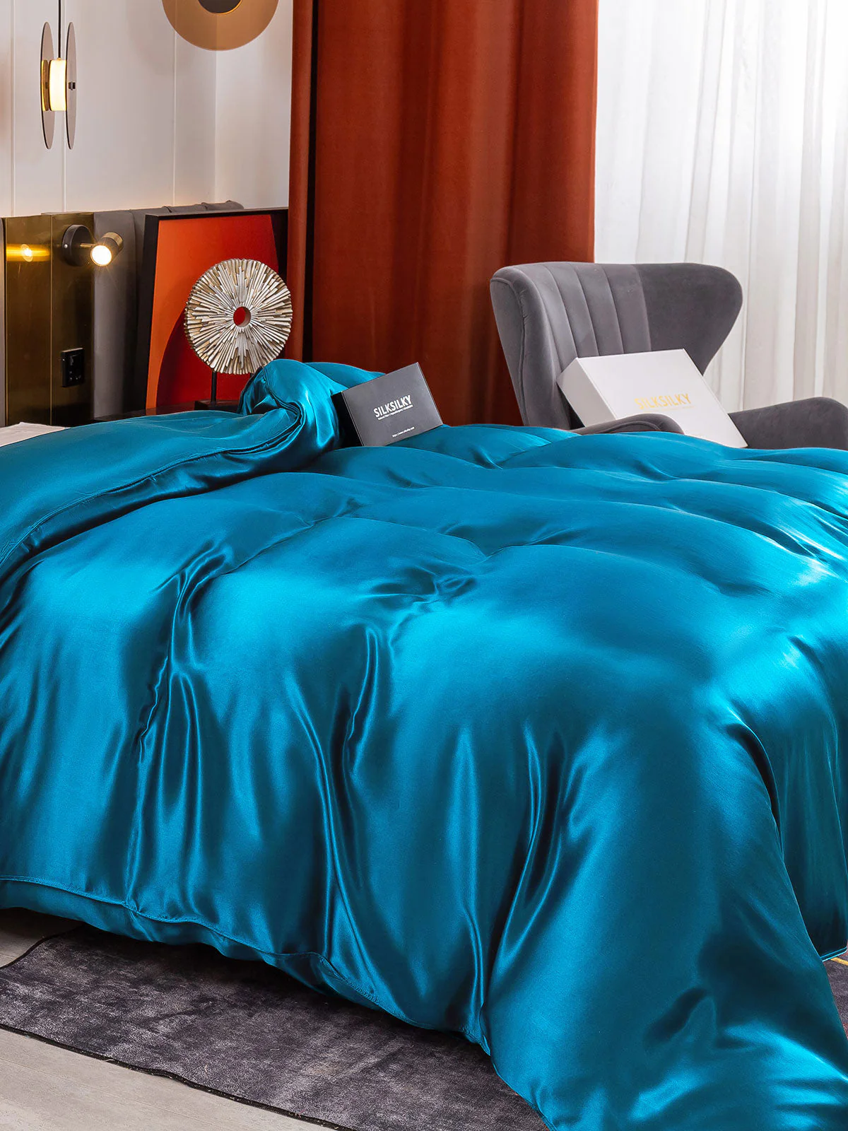 19Momme Mulberry Silk Seamless Duvet Cover - Image 40