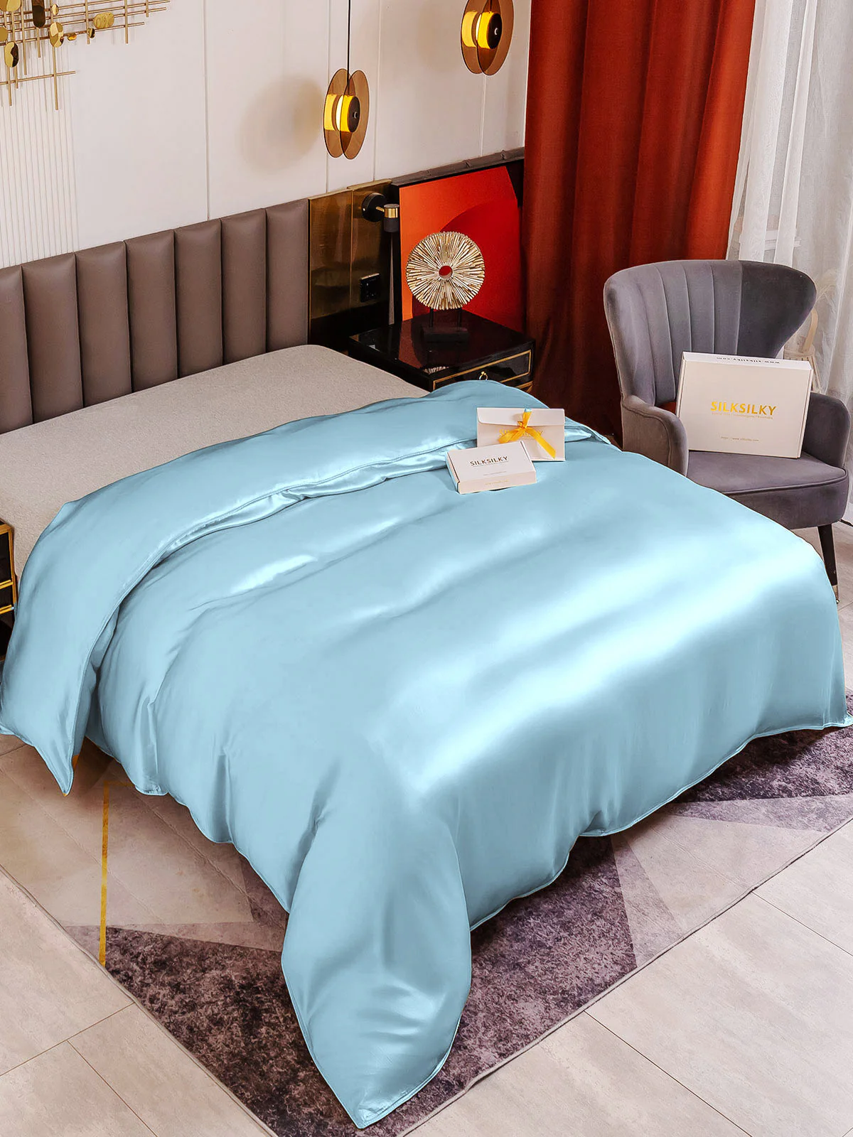 19Momme Mulberry Silk Seamless Duvet Cover - Image 44