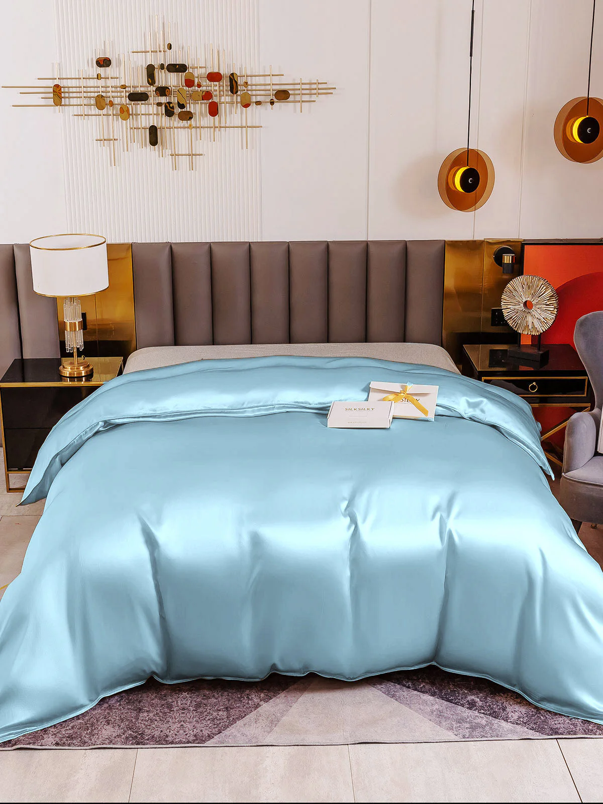 19Momme Mulberry Silk Seamless Duvet Cover - Image 45