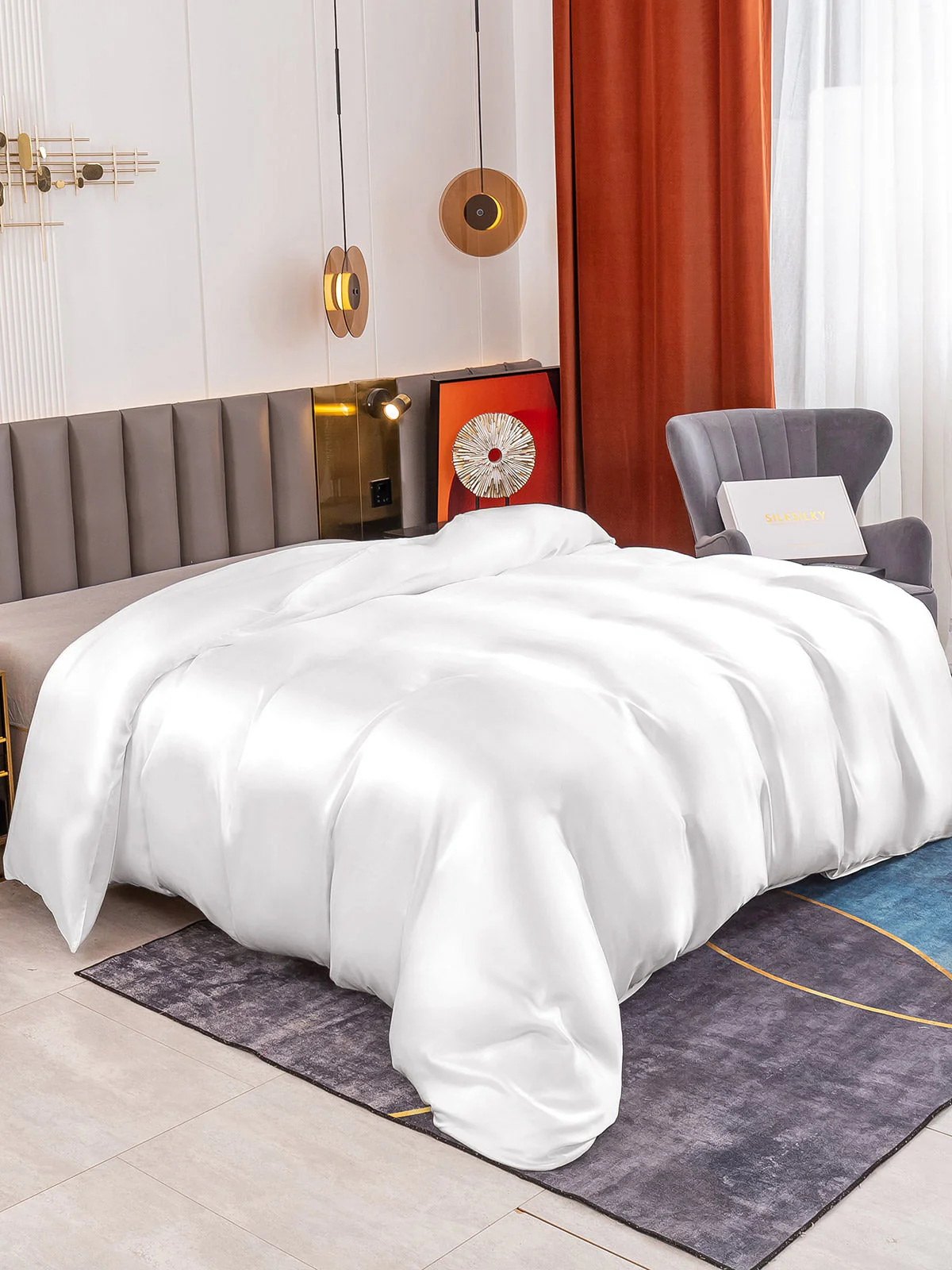 19Momme Mulberry Silk Seamless Duvet Cover - Image 9