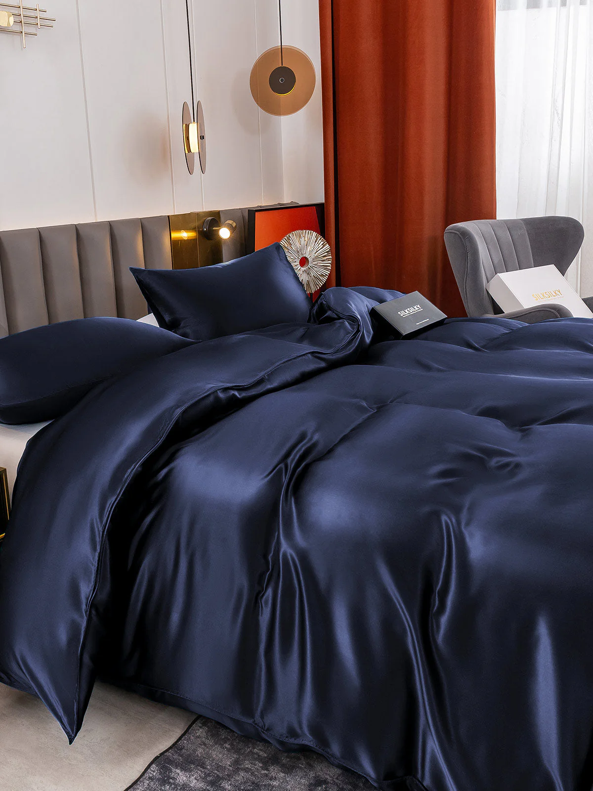 19Momme 3Pcs Silk Set Duvet Cover+2x Pillowcases - Image 11