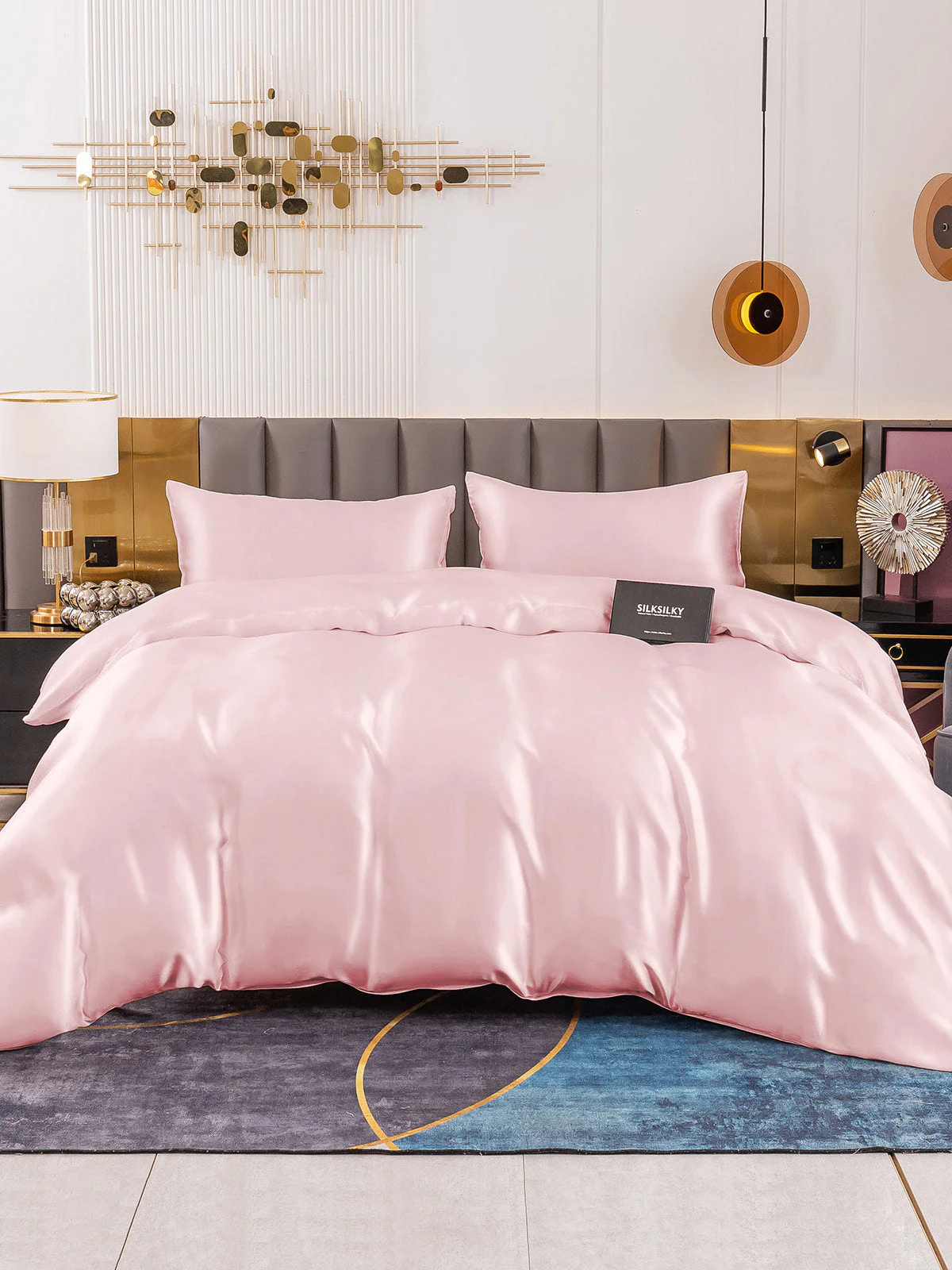 19Momme 3Pcs Silk Set Duvet Cover+2x Pillowcases - Image 2