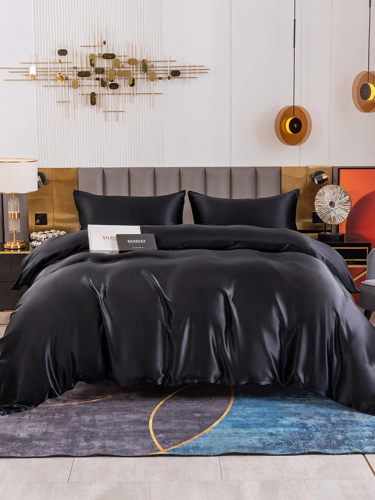 19Momme 3Pcs Silk Set Duvet Cover+2x Pillowcases - Image 23
