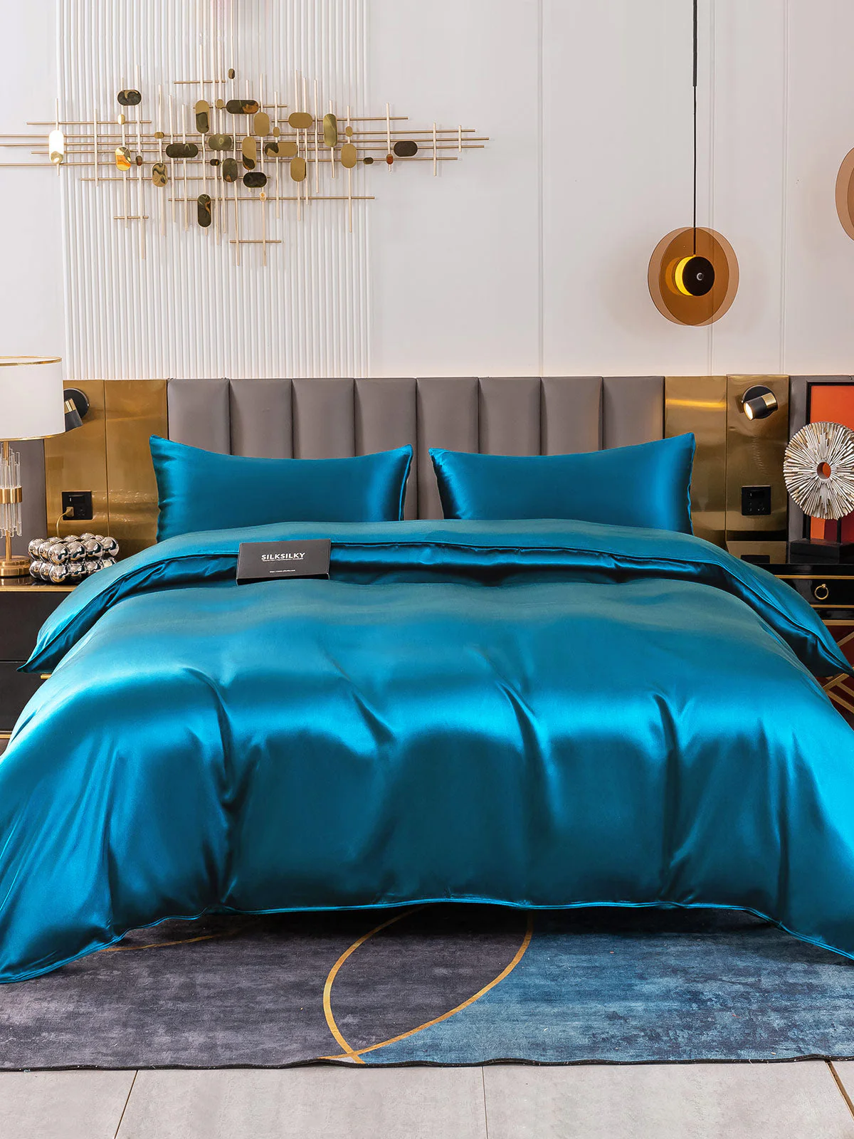 19Momme 3Pcs Silk Set Duvet Cover+2x Pillowcases - Image 52