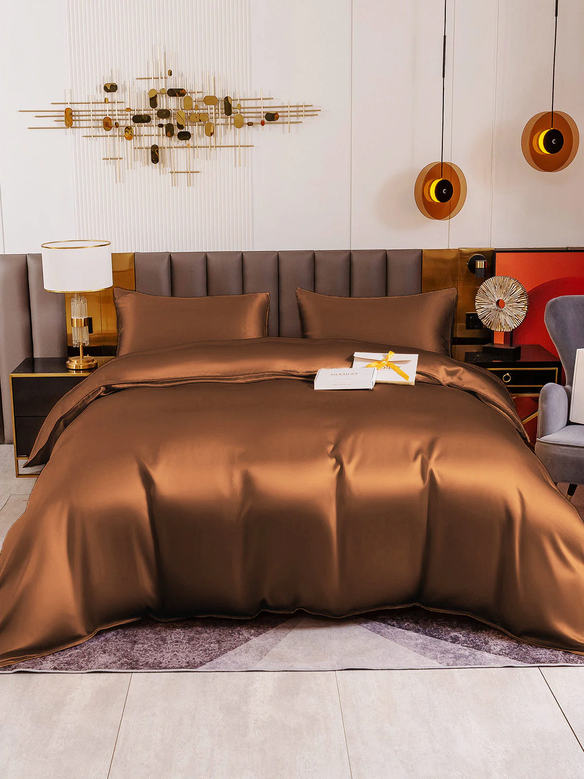 19Momme 3Pcs Silk Set Duvet Cover+2x Pillowcases - Image 57