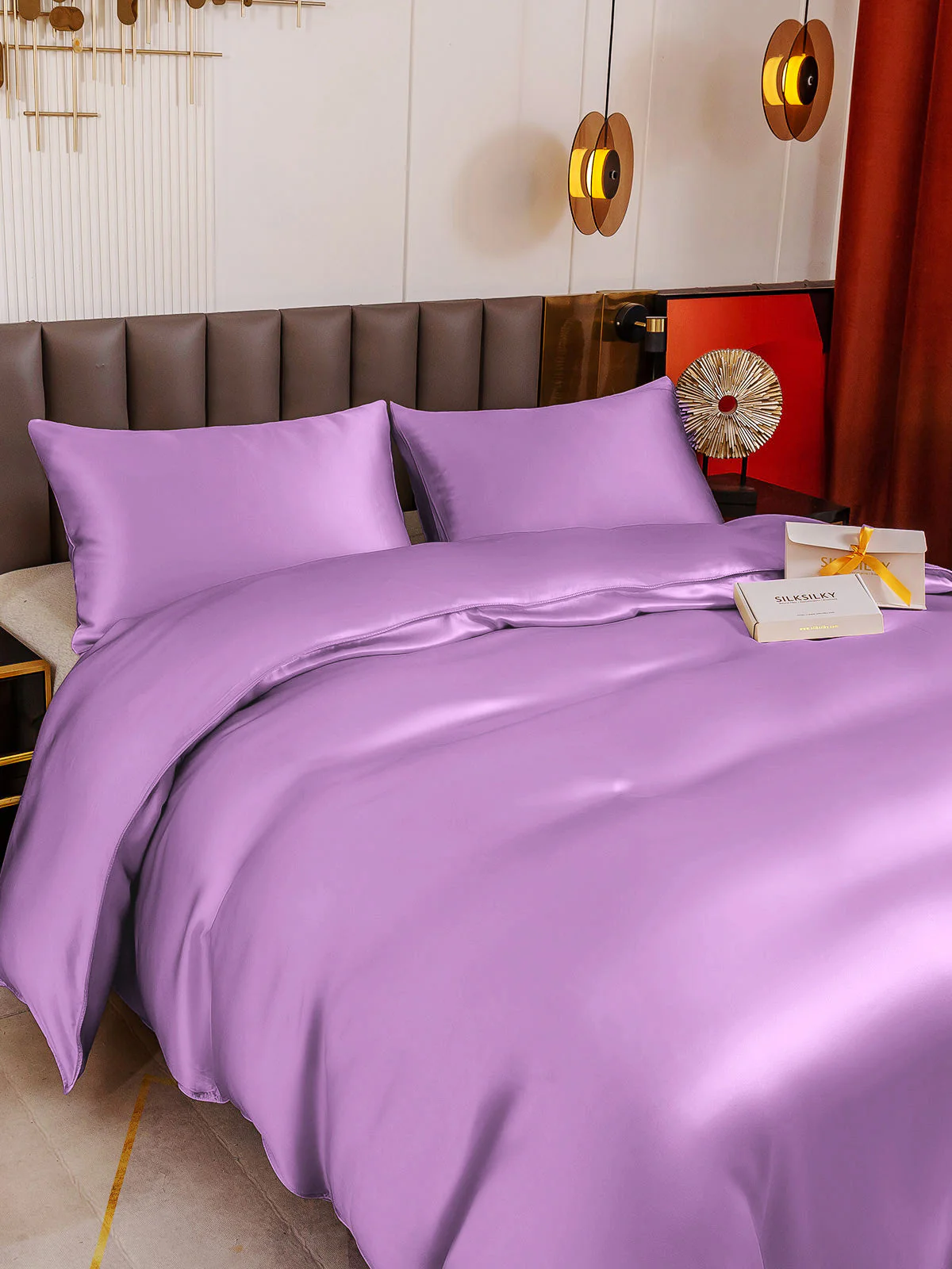 19Momme 3Pcs Silk Set Duvet Cover+2x Pillowcases - Image 71