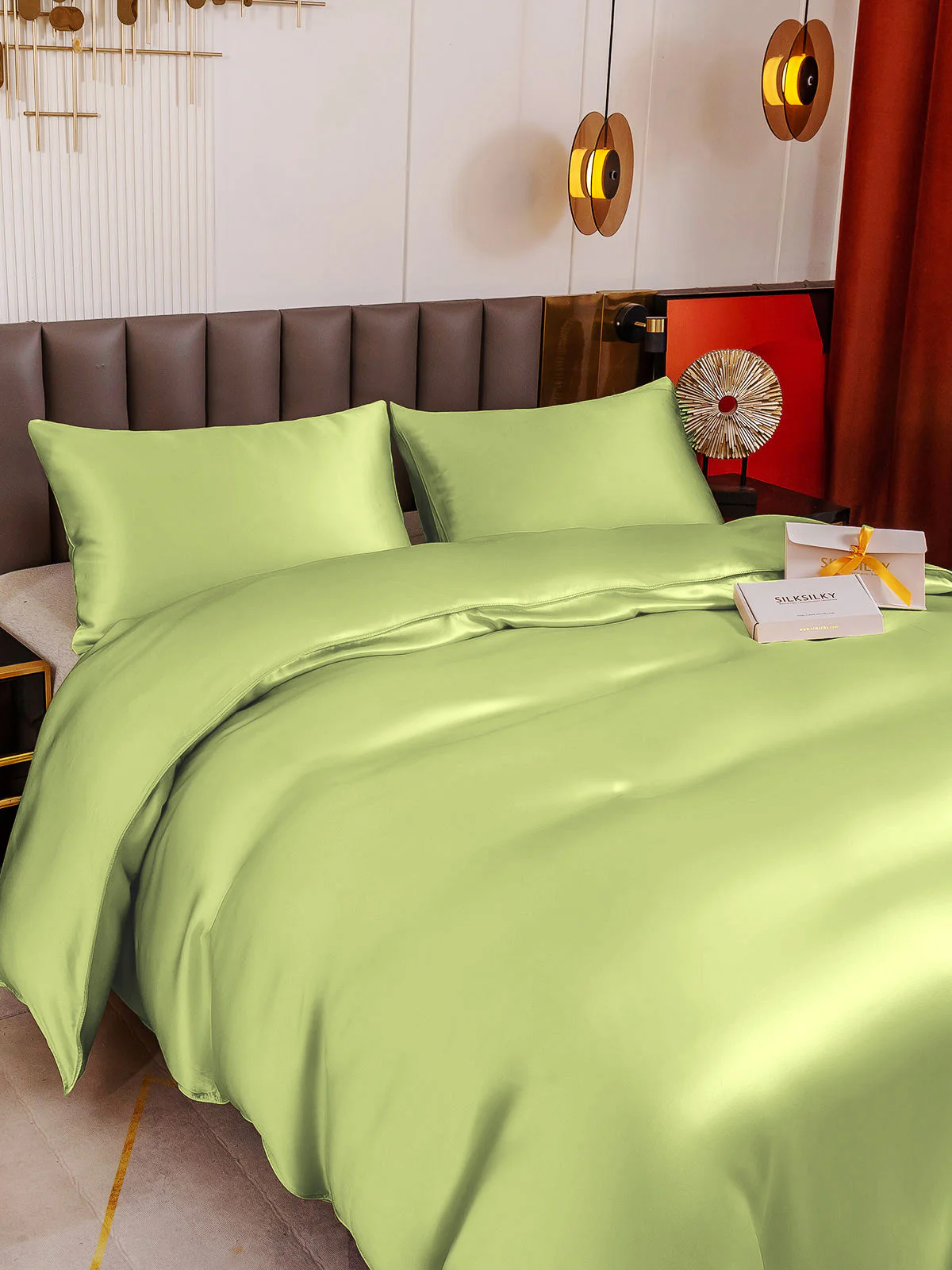 19Momme 3Pcs Silk Set Duvet Cover+2x Pillowcases - Image 75